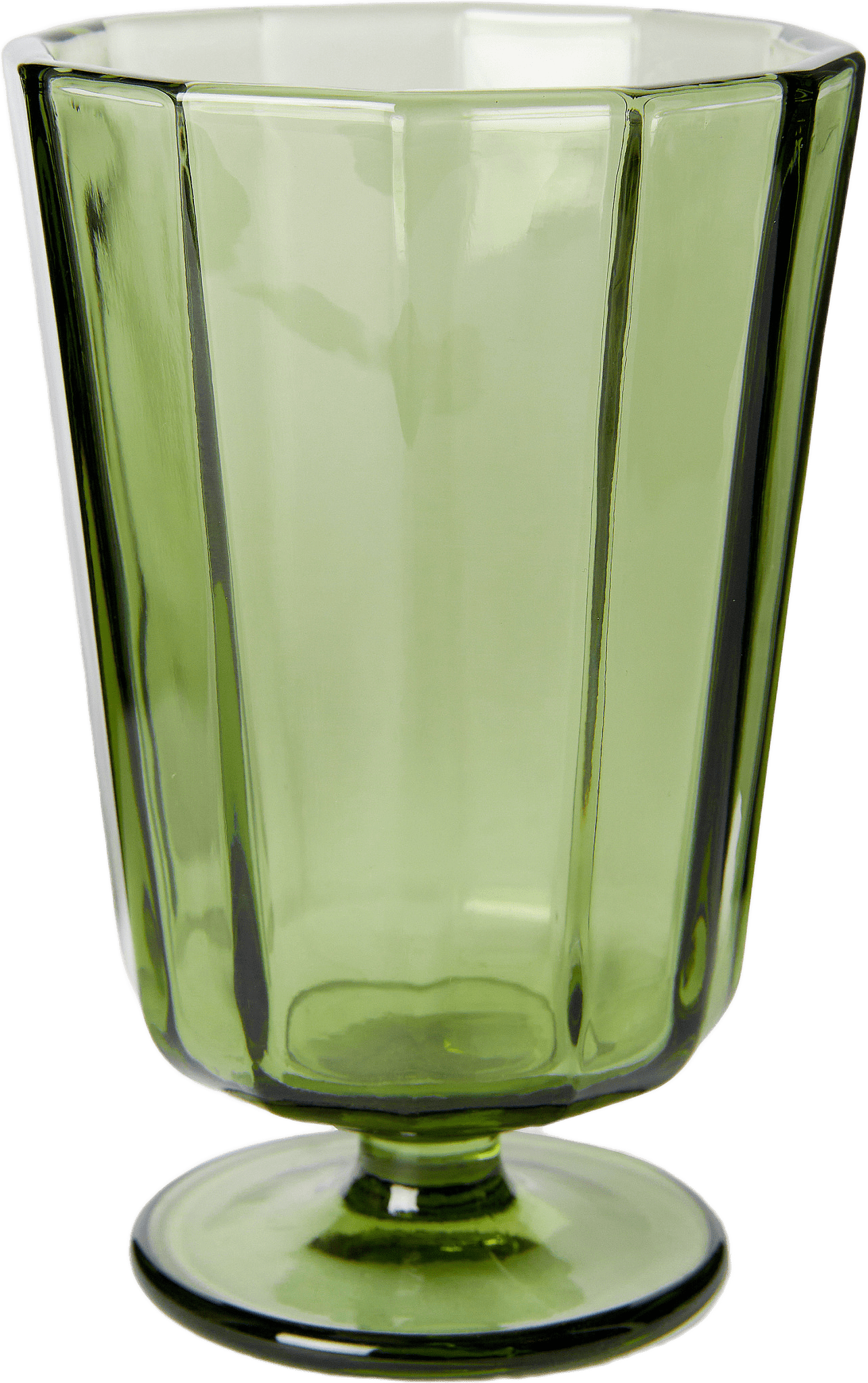 Vinglas FASETT, från Åhléns Home, i färgen Green.