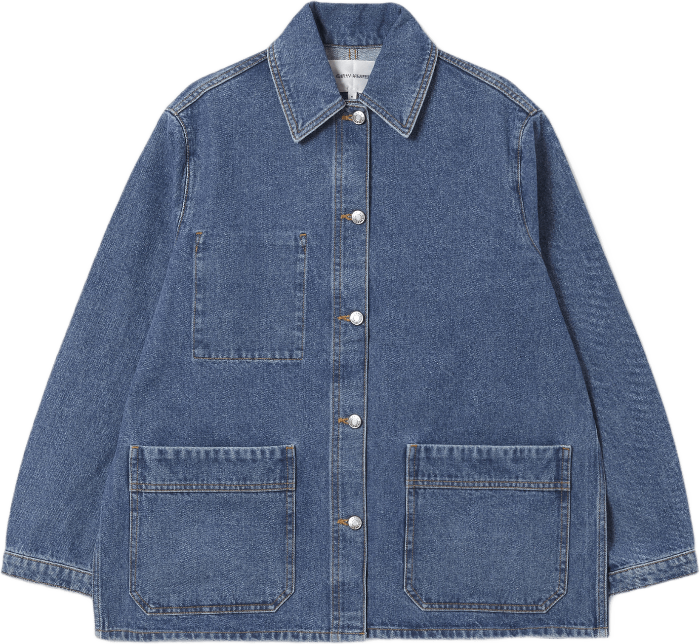 Jeansjacka CEDRIC, från Carin Wester, i färgen Mid Blue Wash.