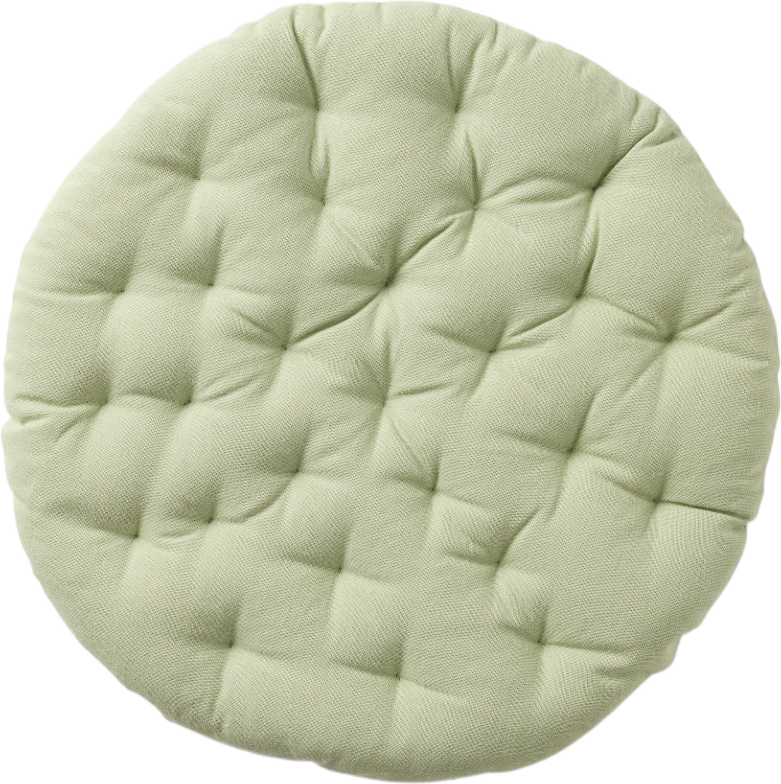 Rund sittdyna PINCHED 40 cm, från Åhléns Home, i färgen Green.