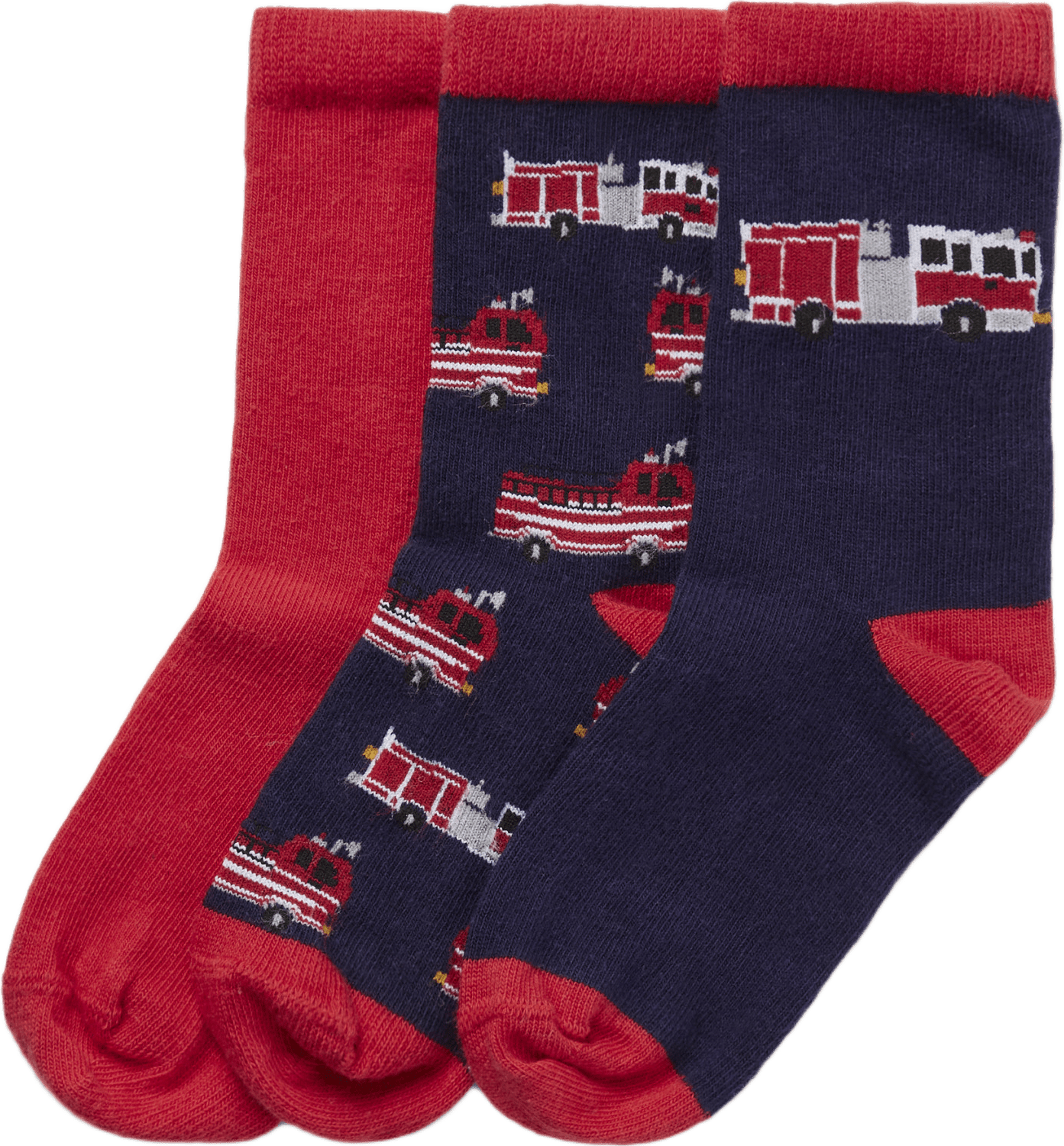 Mönstrade strumpor, 3-pack, från Å KIDS, i färgen Fire Red.