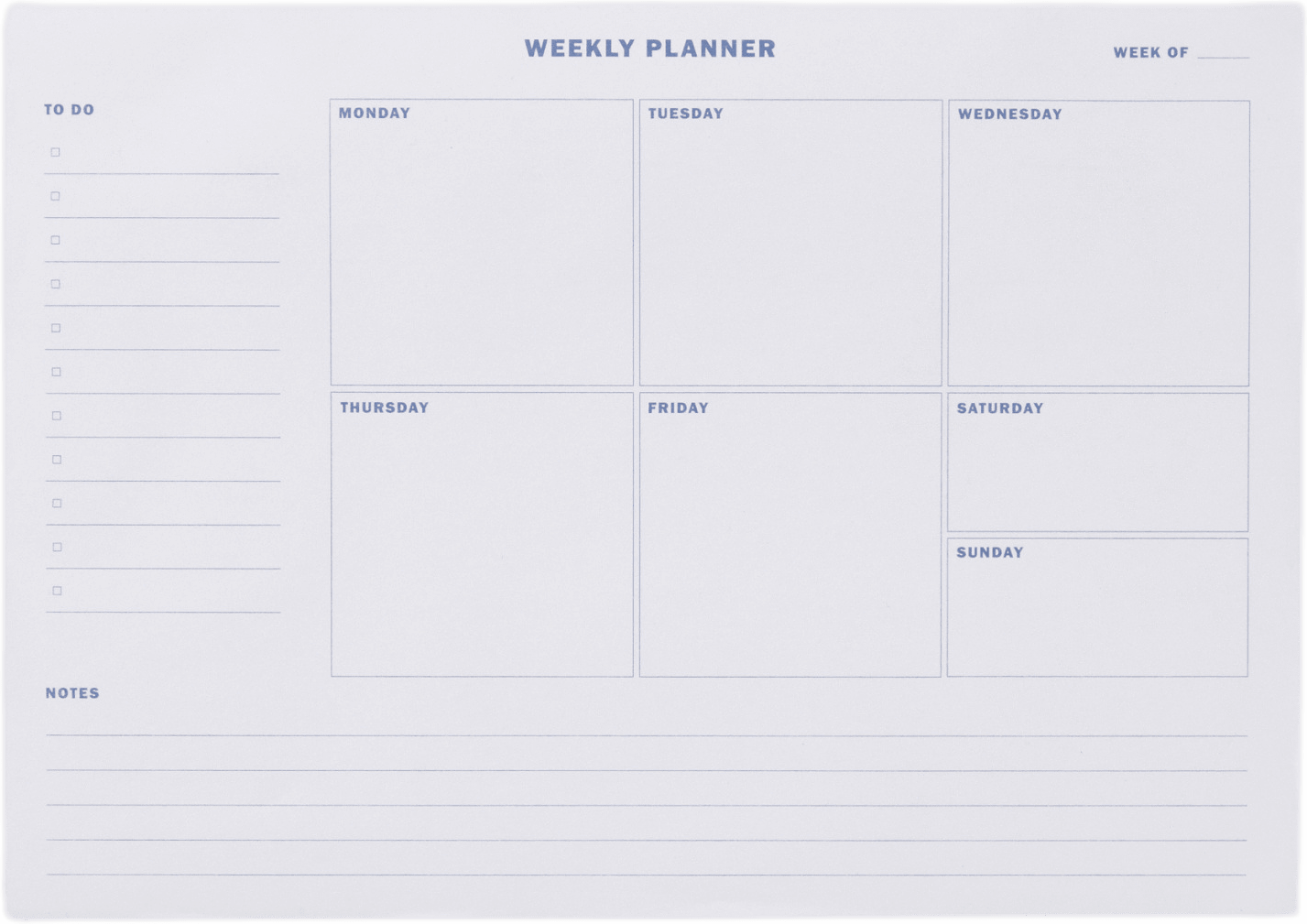 Veckoplanerare KIT, från Åhléns Home, i färgen Off White.