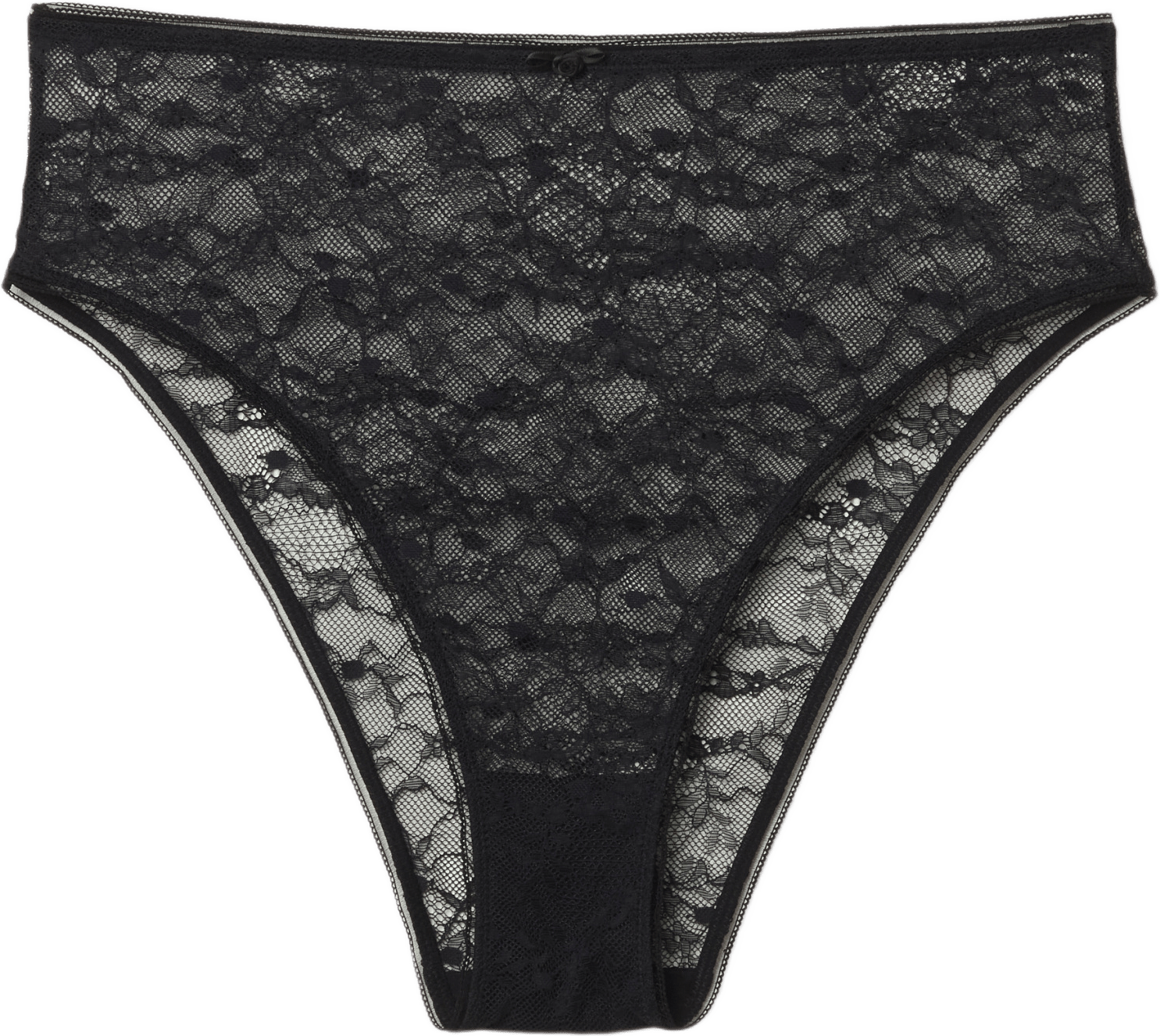 Spetstrosa Cheeky Brief CORA, från Avelie Lingerie, i färgen Black.