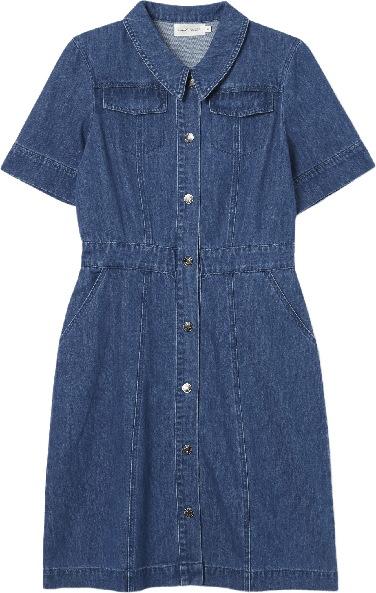 Denimklänning LINETTE, från Carin Wester, i färgen Mid Blue.