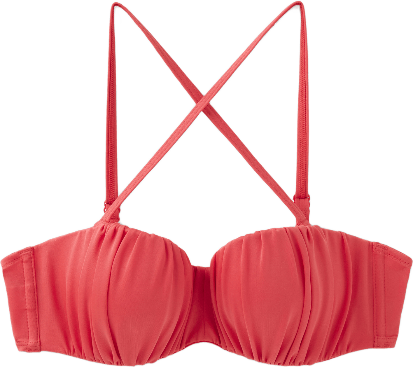 Vadderad bikinitopp bandeau IRIS, från Avelie Lingerie, i färgen Hibiscus.