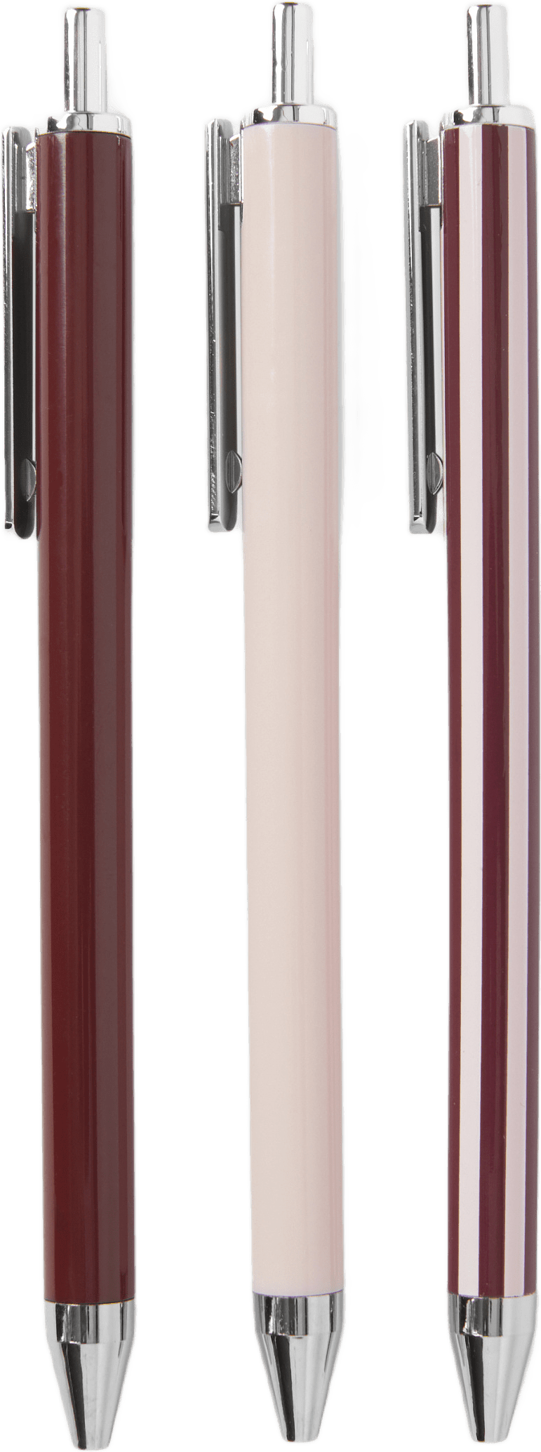 Kulspetspenna KIT, 3-pack, från Åhléns Home, i färgen Pink/Burgundy.