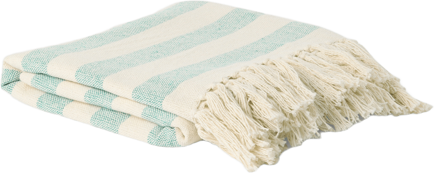 Pläd ELLY 130x170 cm, från Åhléns Home, i färgen Turquoise.