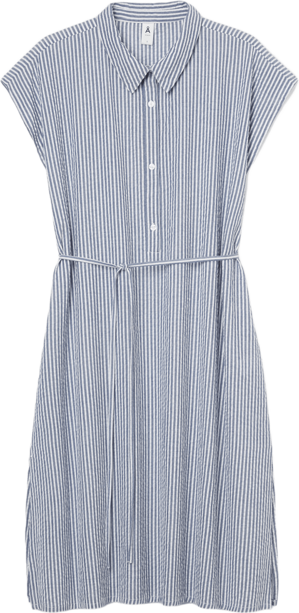 Skjortklänning i bäckebölja OLIVIA, från Å WOMAN, i färgen Blue Stripe.