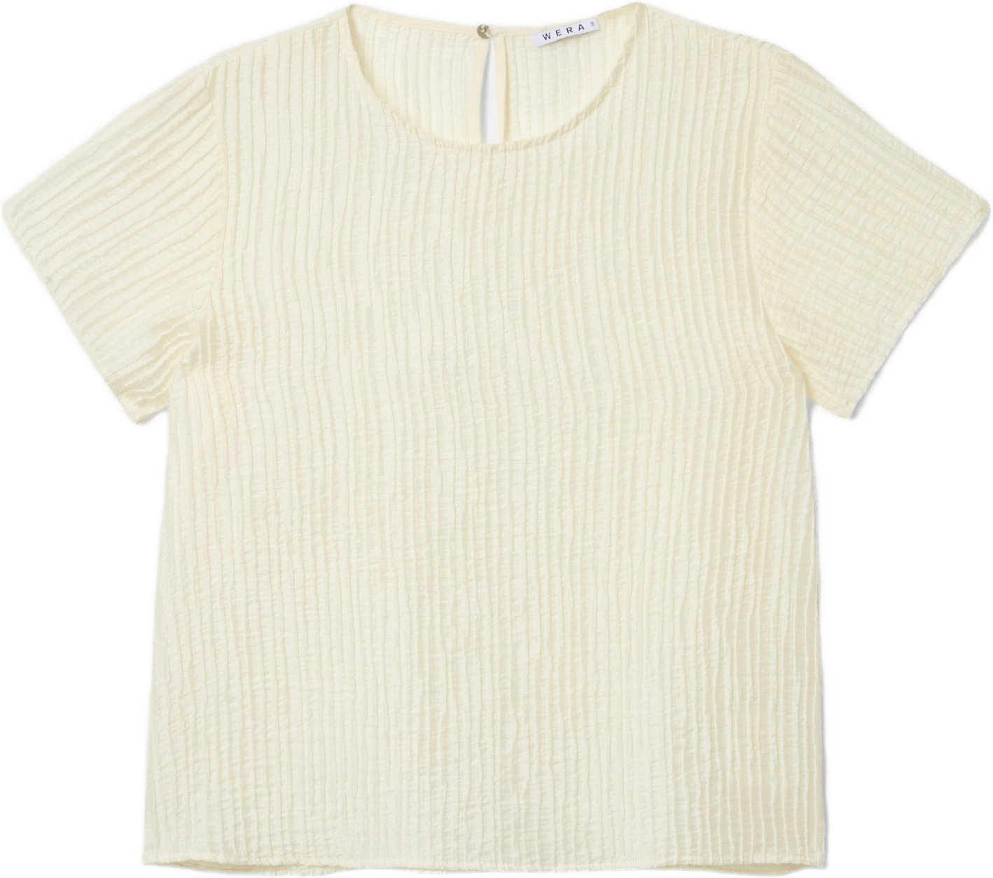 Krinklad blus EAST, från Wera, i färgen Cream.