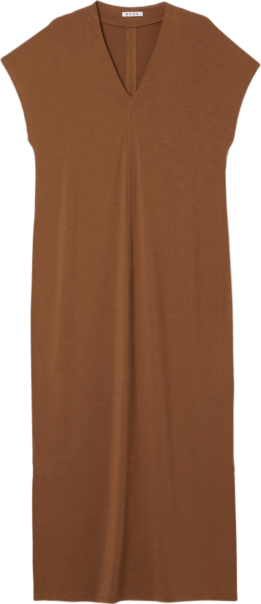 Jerseyklänning med holkärm FIRENZE, från Wera, i färgen Rust.