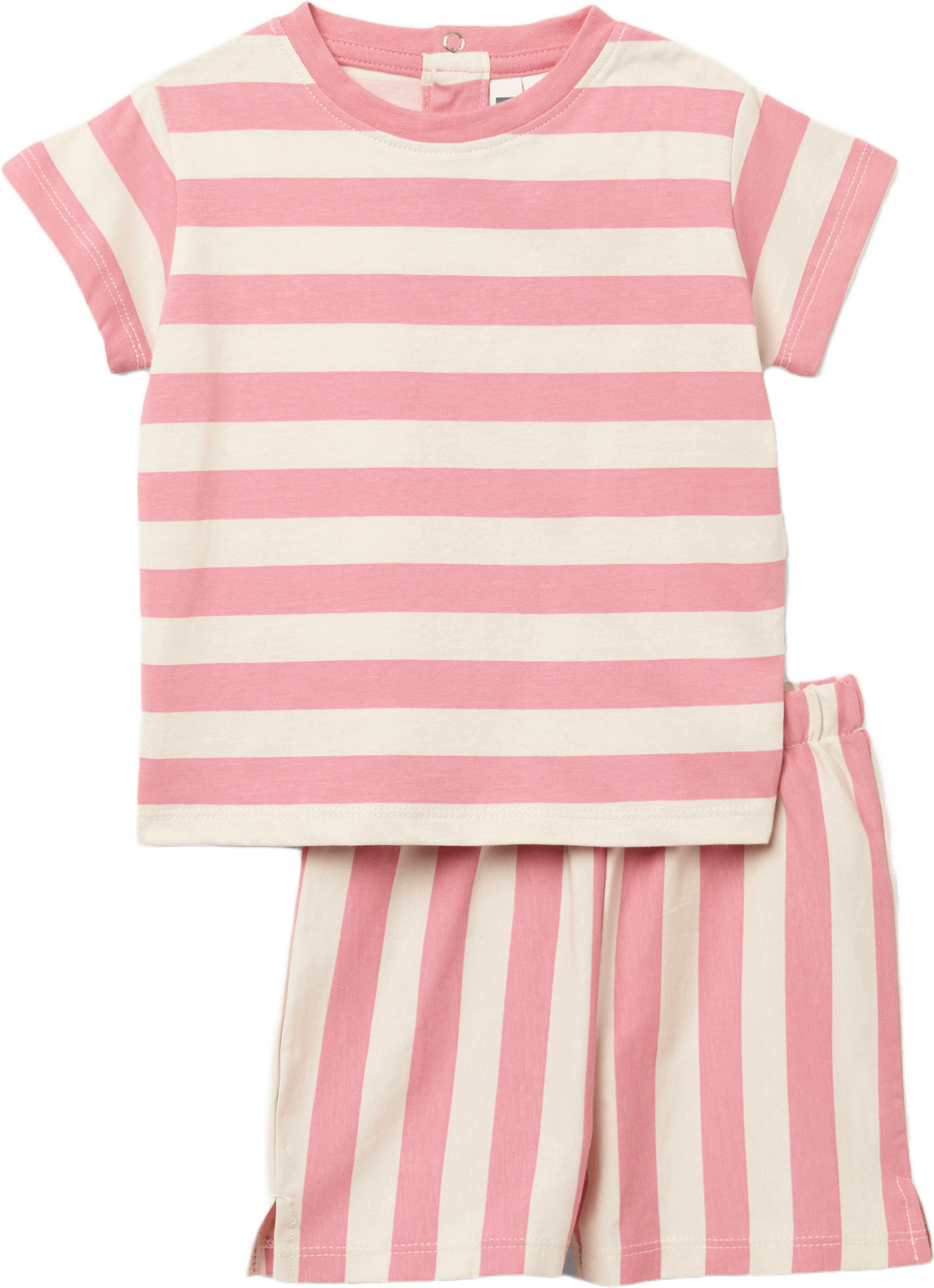 Tvådelat set TWINN, från RIKIKI, i färgen Pink Stripe.