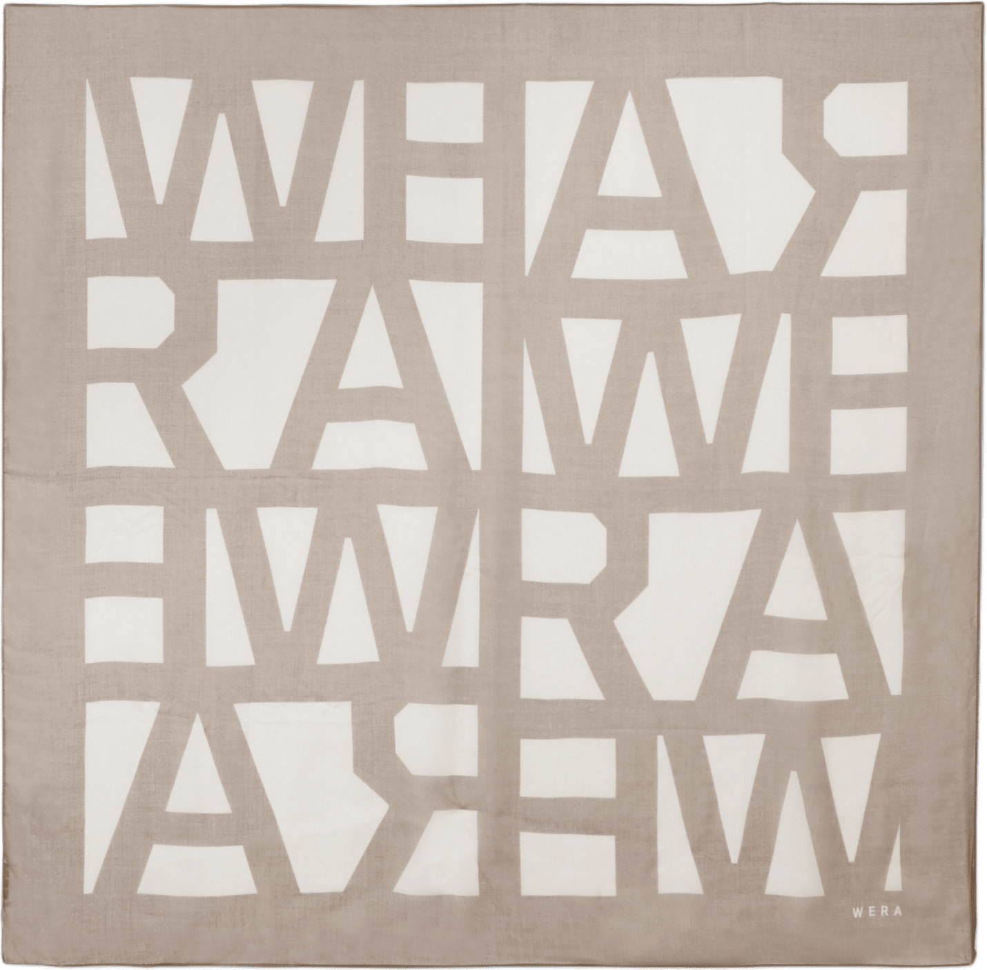 Mönstrad scarf i modal CILLA, från Wera, i färgen Beige.