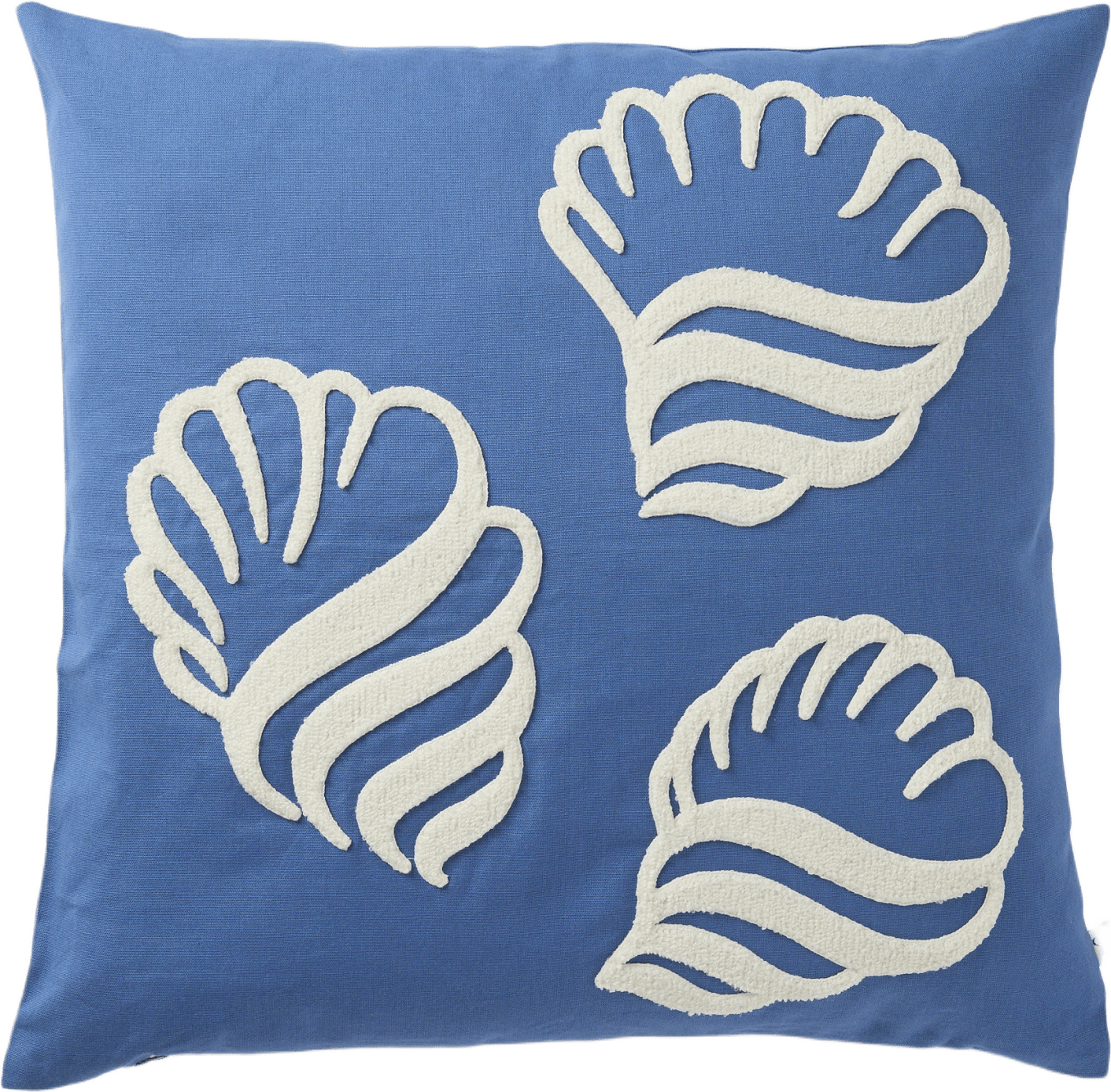 Kuddfodral SHELL 50x50 cm, från PORTOLINO LIVING, i färgen Off White/Blue.