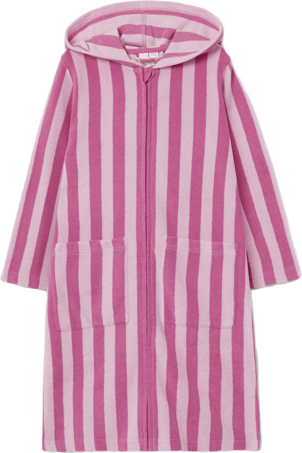 Badrock i frotté TINTIN, från RIKIKI, i färgen Pink Stripe.