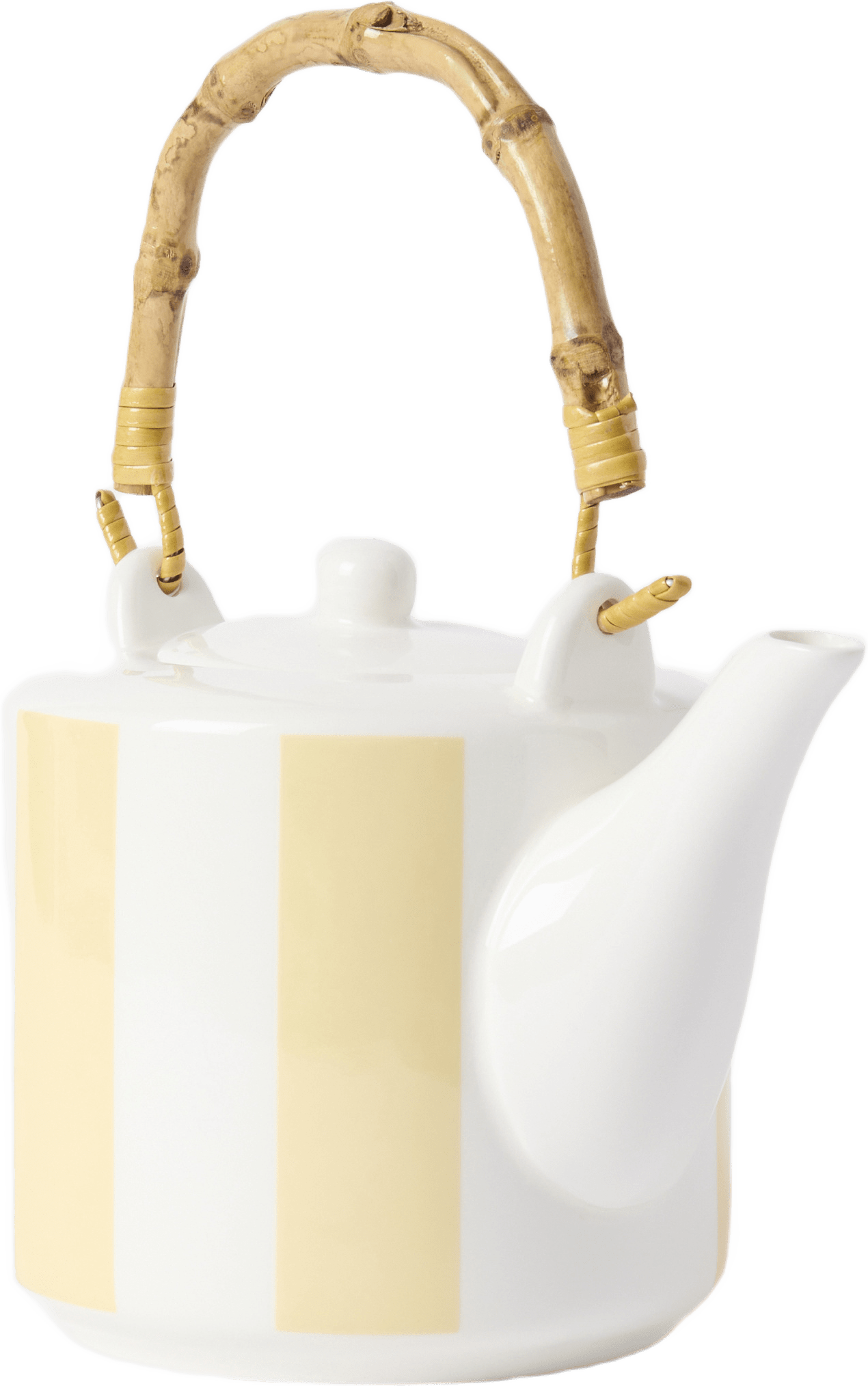 Tekanna med bambuhandtag 1,2 L, från PORTOLINO LIVING, i färgen Lt Yellow.