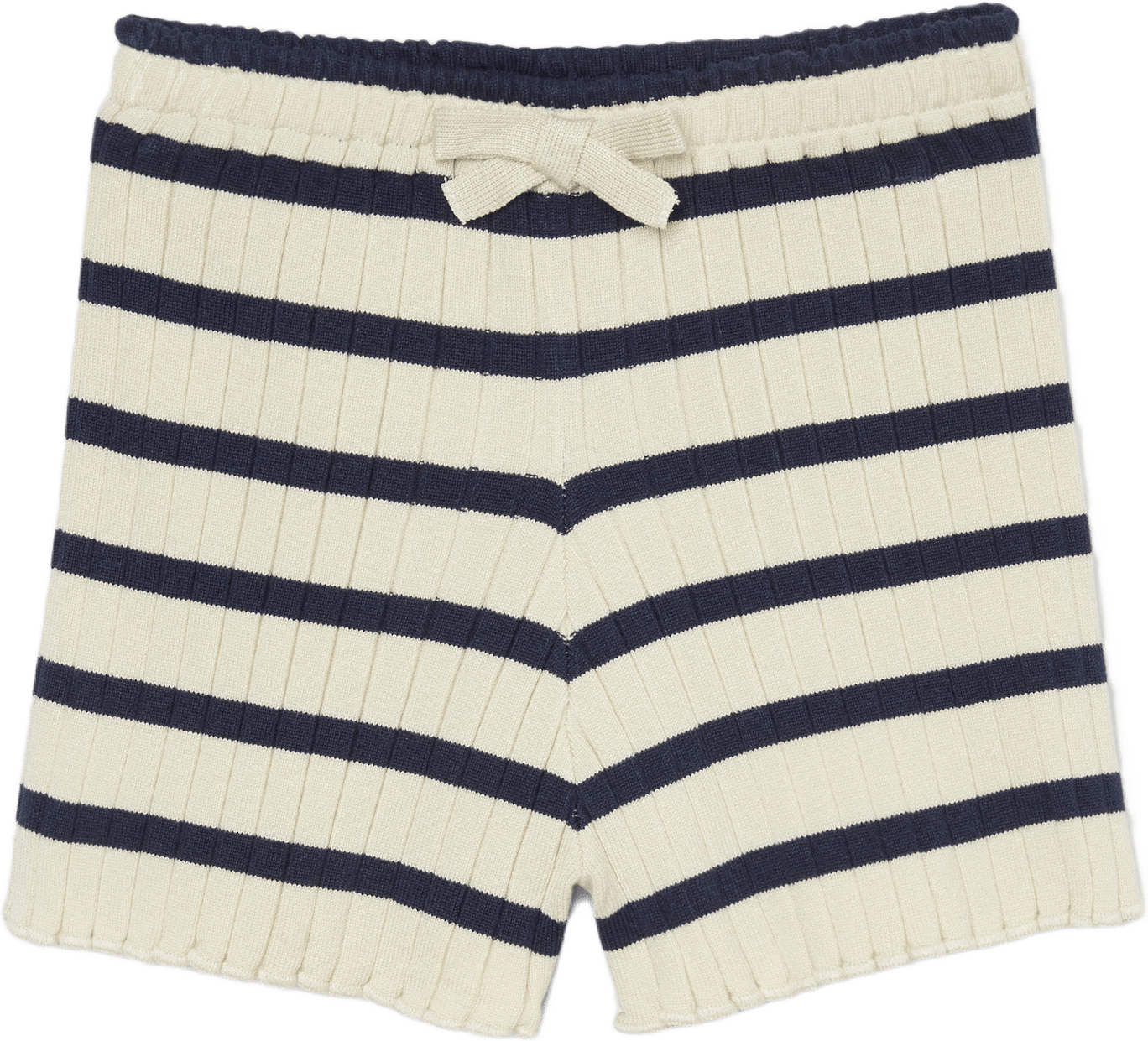 Ribbstickade shorts BODIL, från RIKIKI, i färgen Blue Stripe.