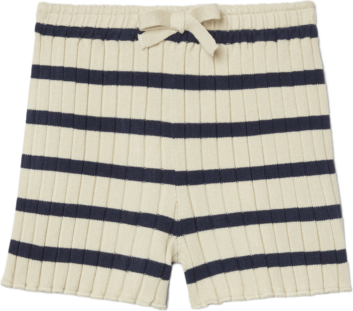 Ribbstickade shorts för baby BODIL
