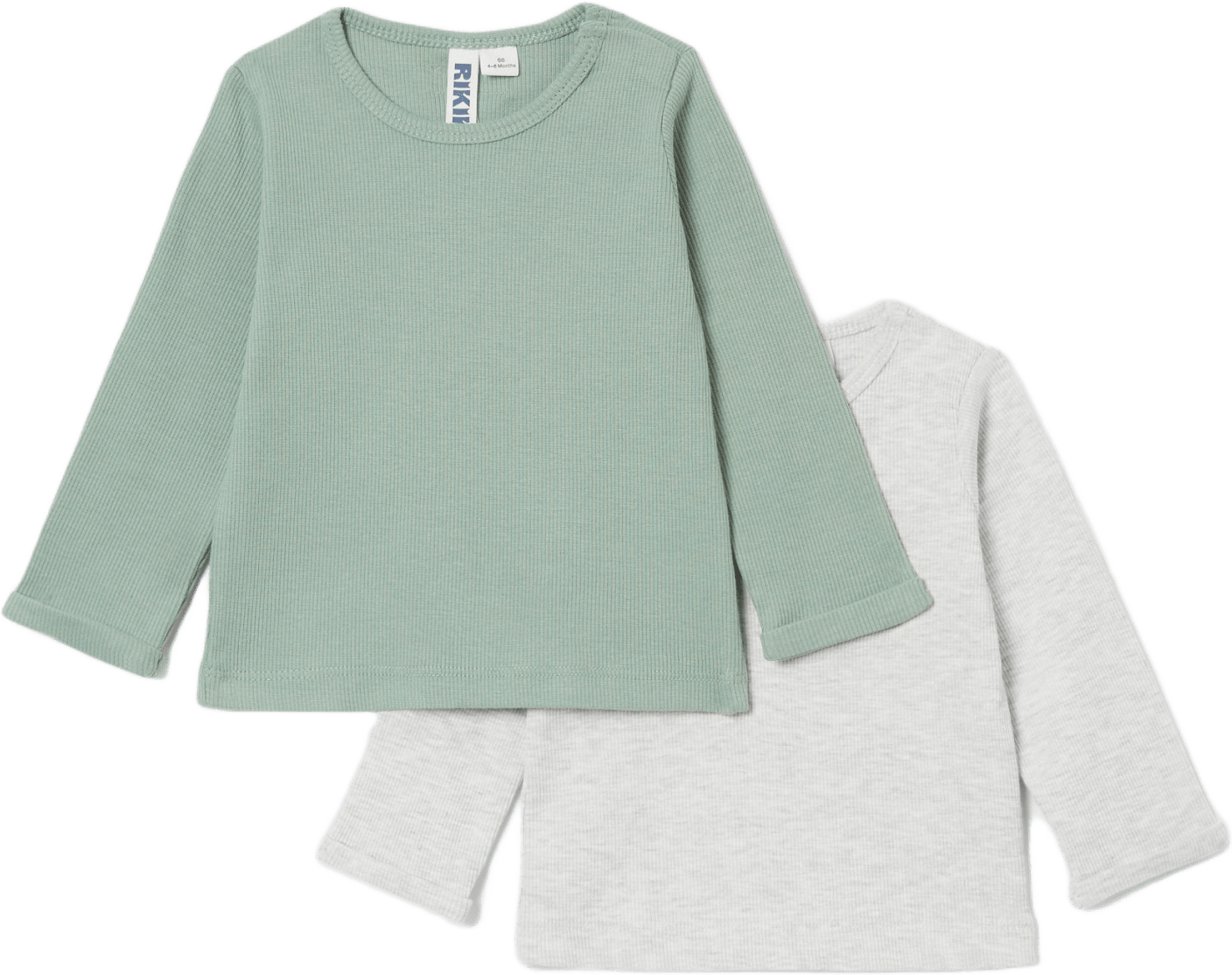 Ribbad tröja DEDE, 2-pack, från RIKIKI, i färgen Green.