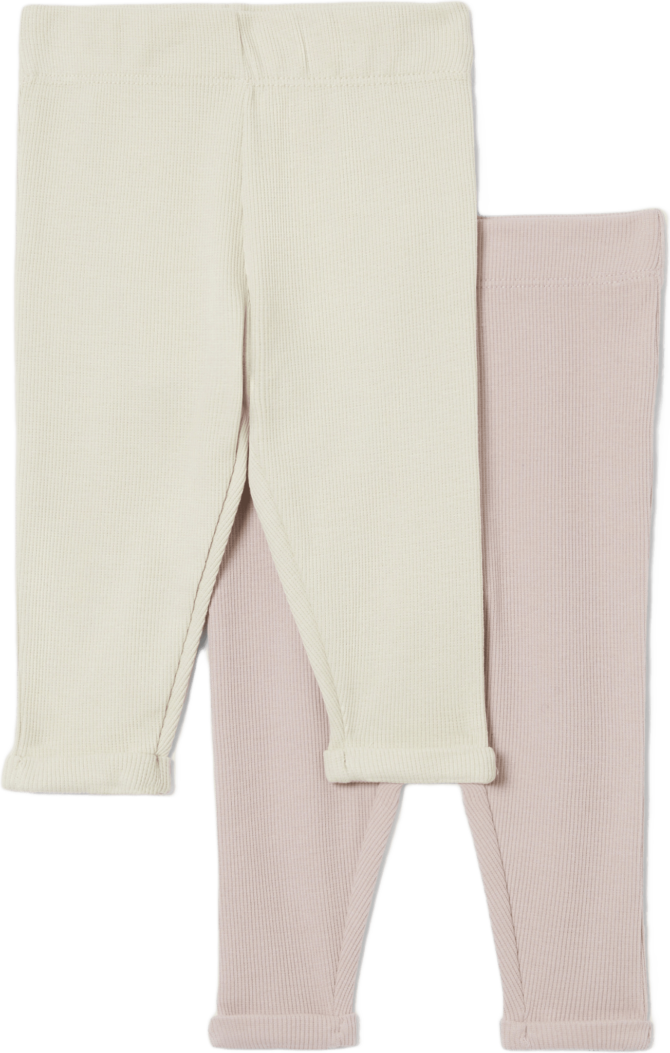 Ribbade leggings DIDI, 2-pack, från RIKIKI, i färgen Dusty Pink.