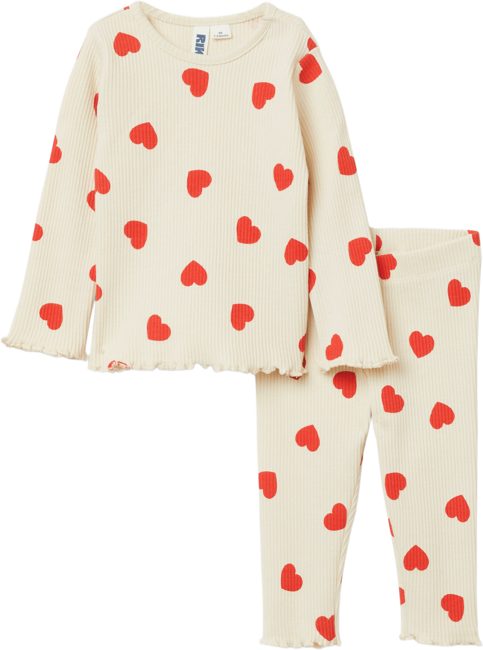 Ribbat set AMI, från RIKIKI, i färgen Red Heart.