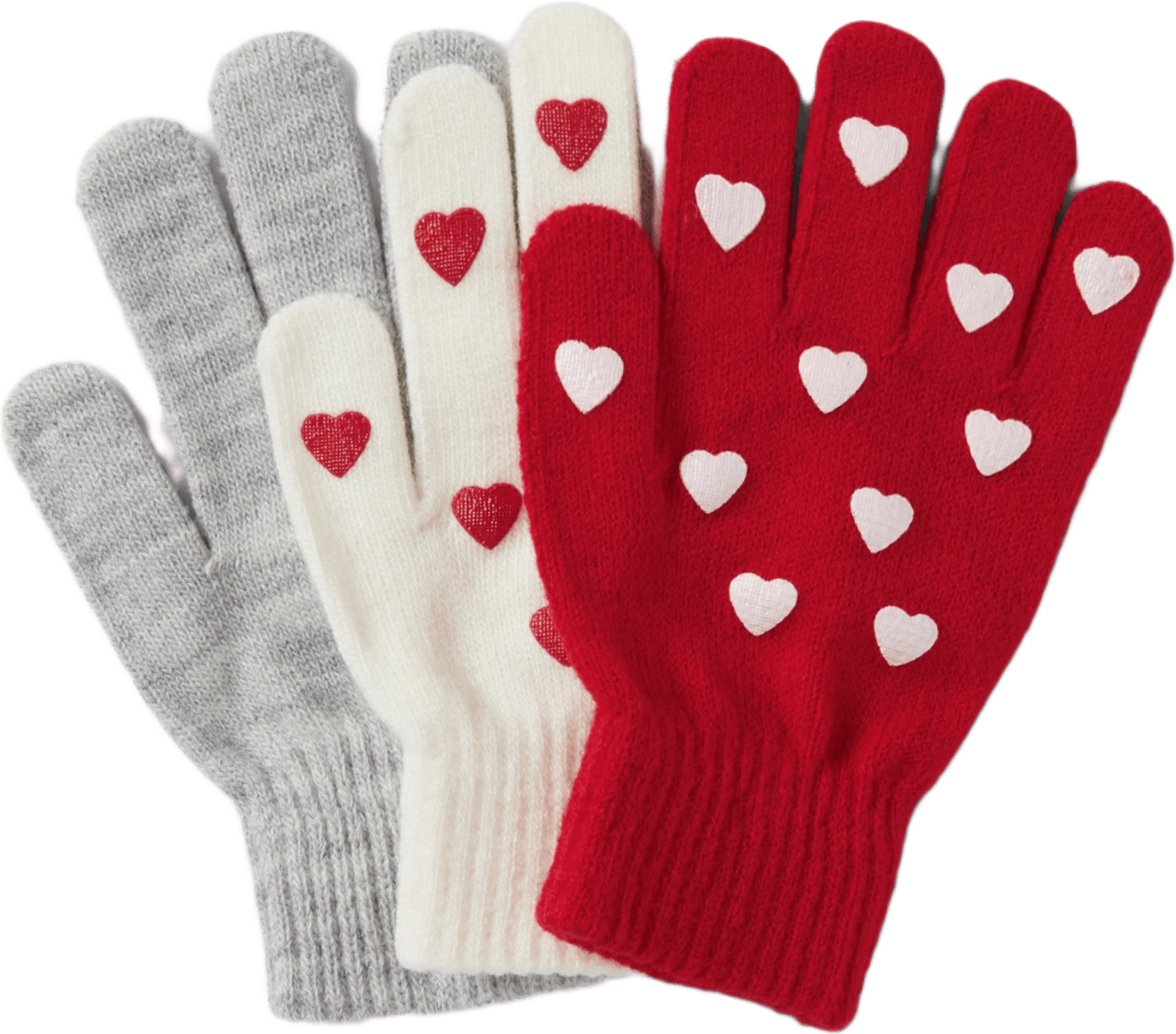 Fingervantar LENNON, 3-pack, från RIKIKI, i färgen Hearts.