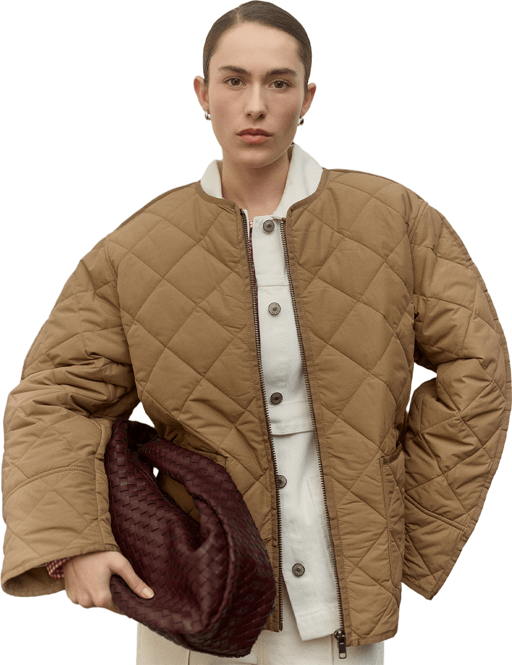 Quiltad jacka REGINE, från Carin Wester, i färgen Mole.