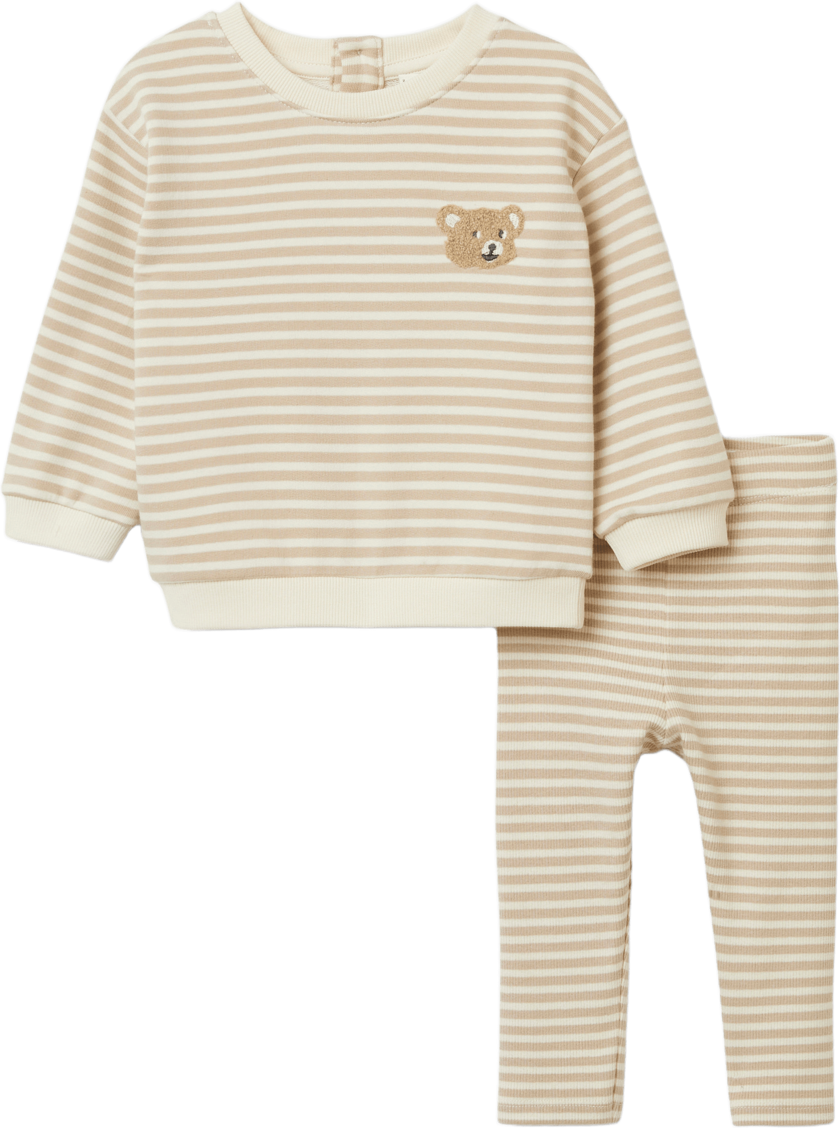 Set i 2 delar PHILLI, från RIKIKI, i färgen Beige Stripe.