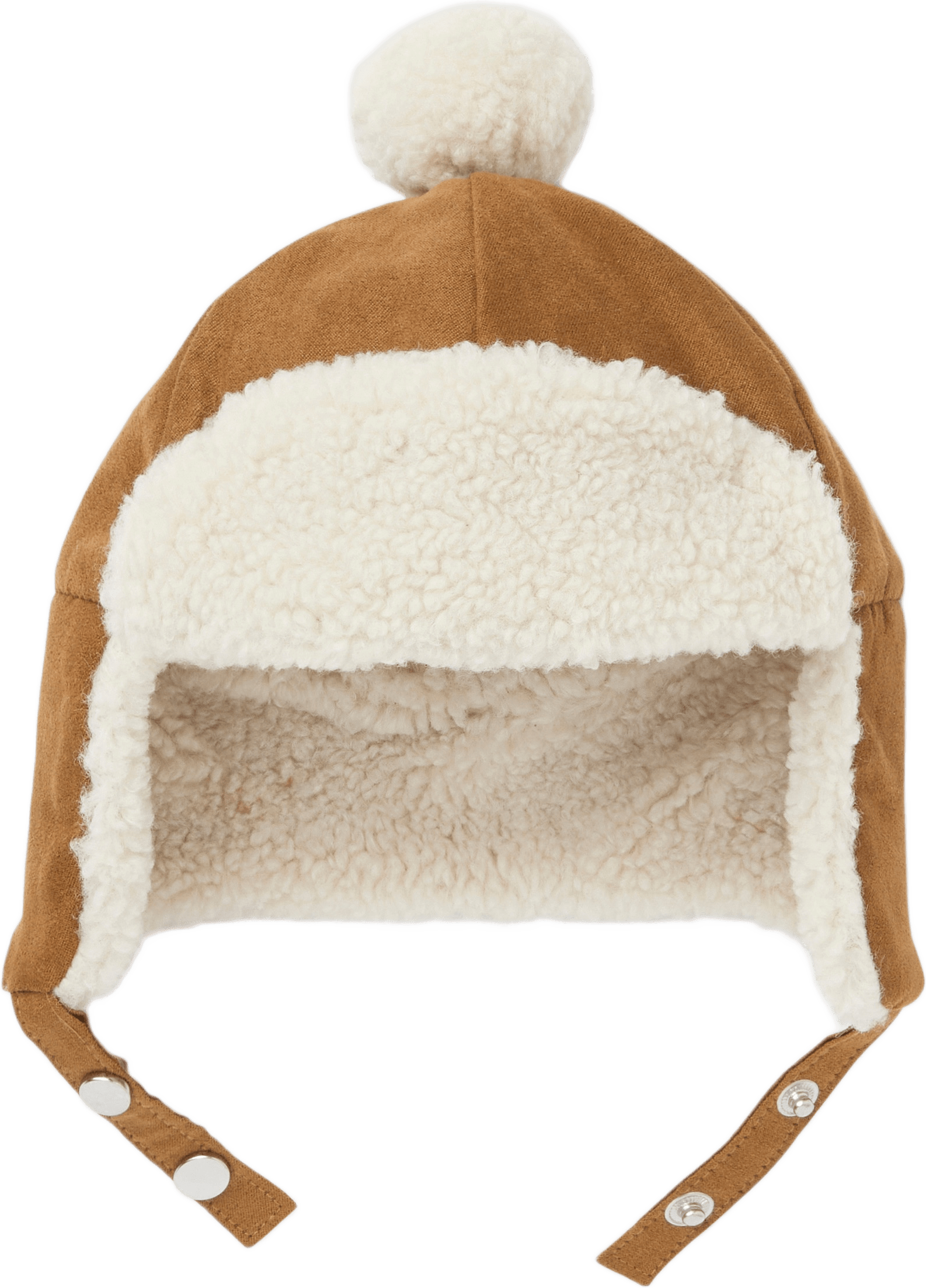 Fodrad mössa med öronlappar SWEETIE, från RIKIKI, i färgen Brown 2.