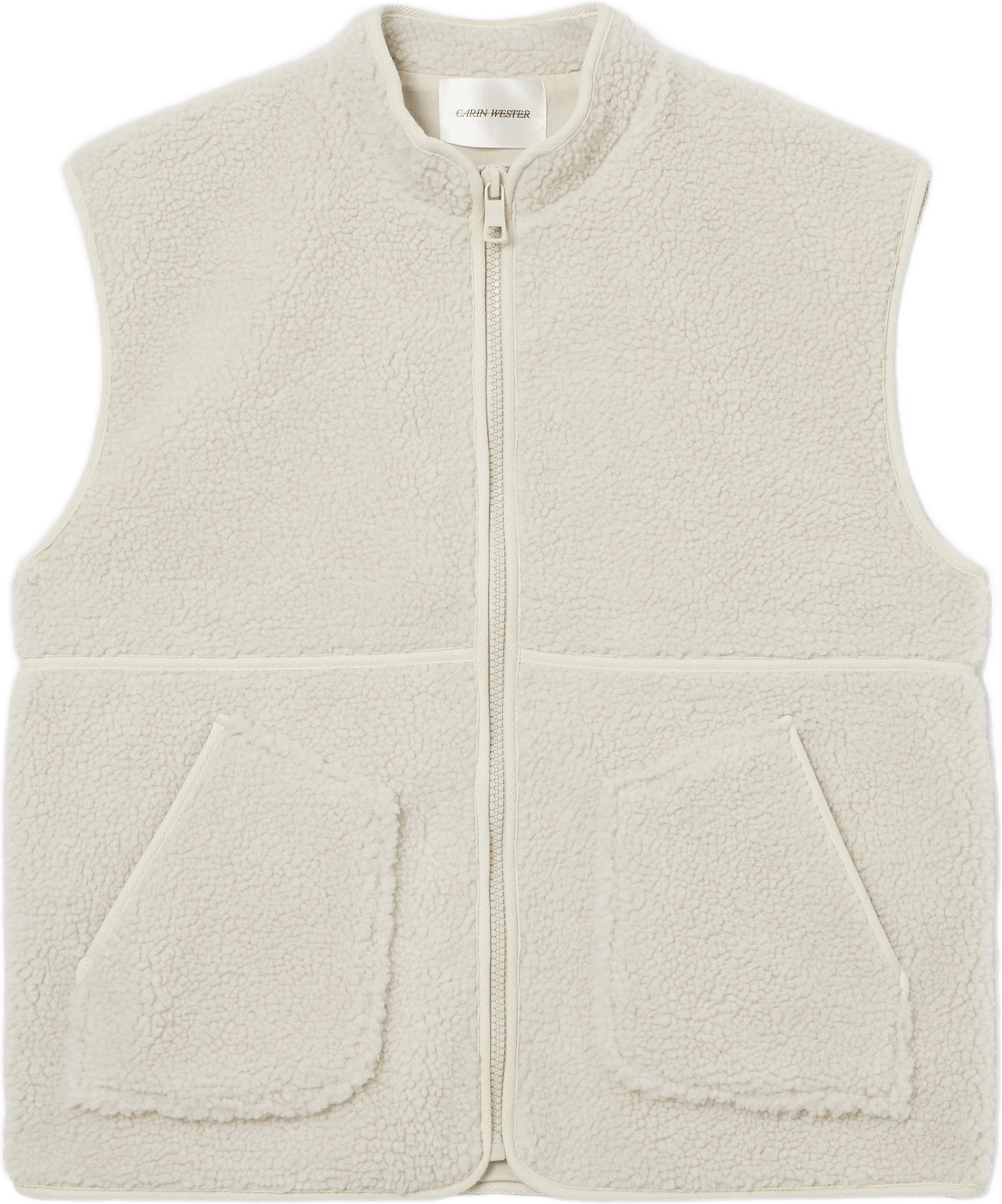 Fleeceväst JUNO, från Carin Wester, i färgen Moonbeam.