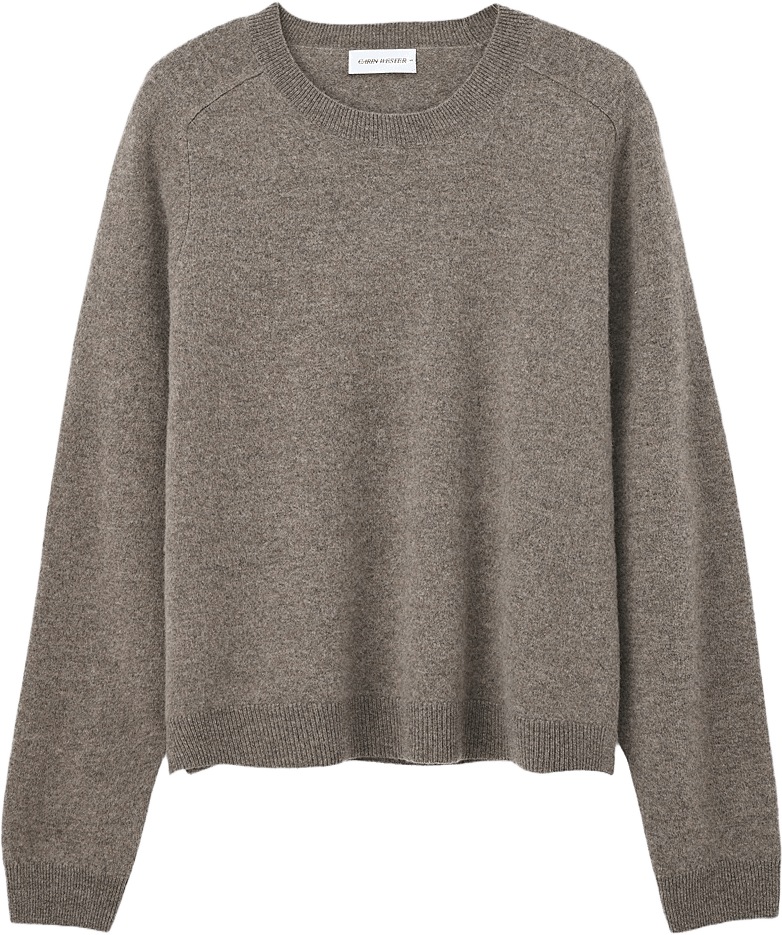 Stickad ulltröja EBBA, från Carin Wester, i färgen Mole Mel1.