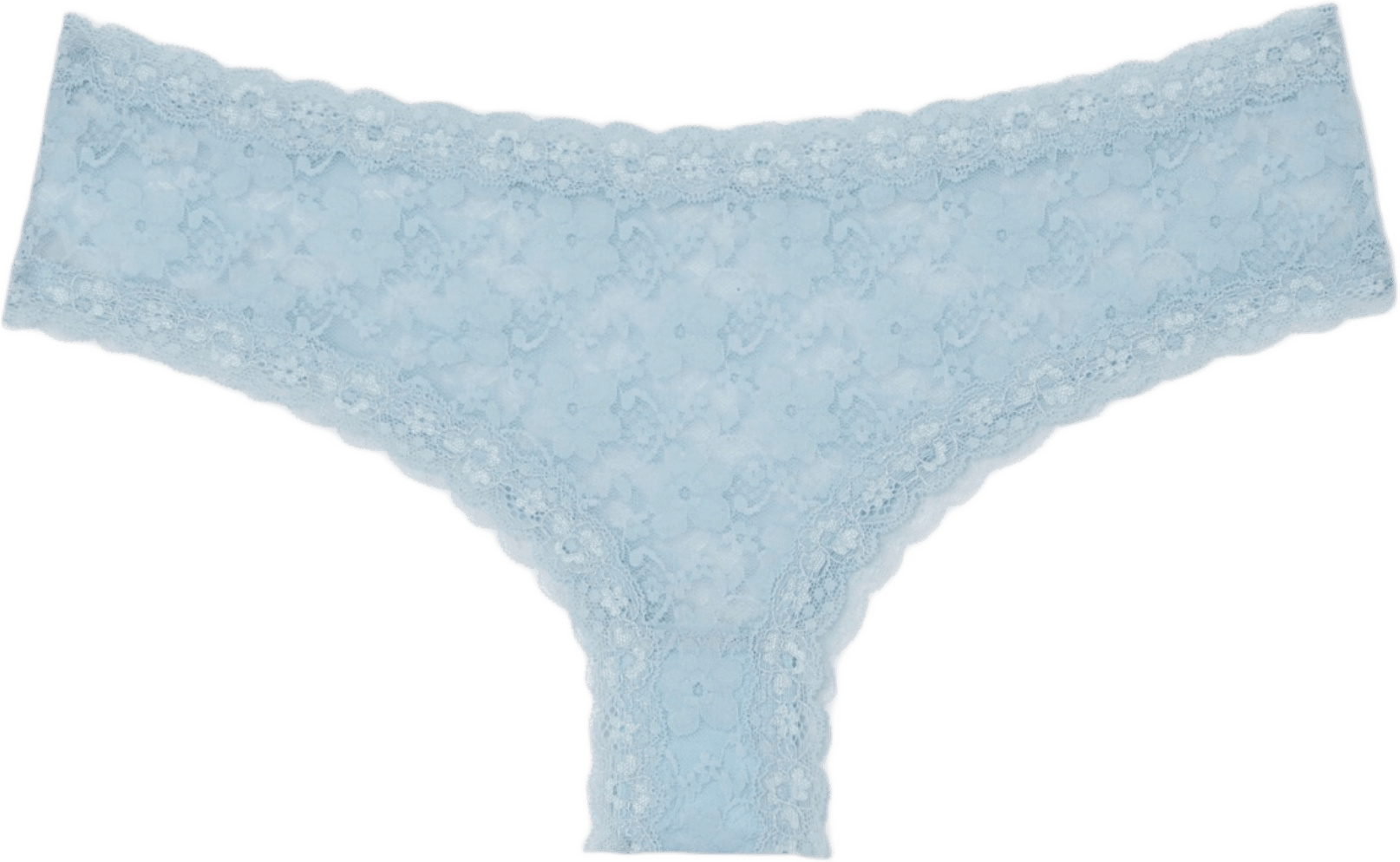 Spetstrosa brazilian ELINA, från Avelie Lingerie, i färgen Light Blue.