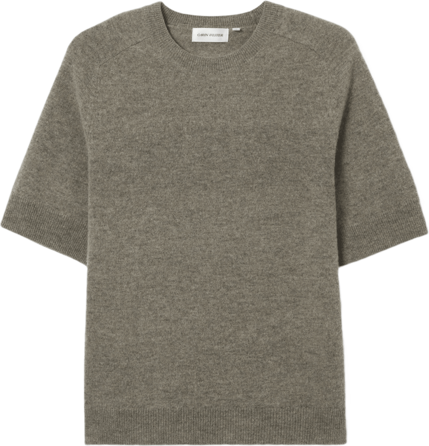 Finstickad topp i ull EYLA, från Carin Wester, i färgen Mole melange.