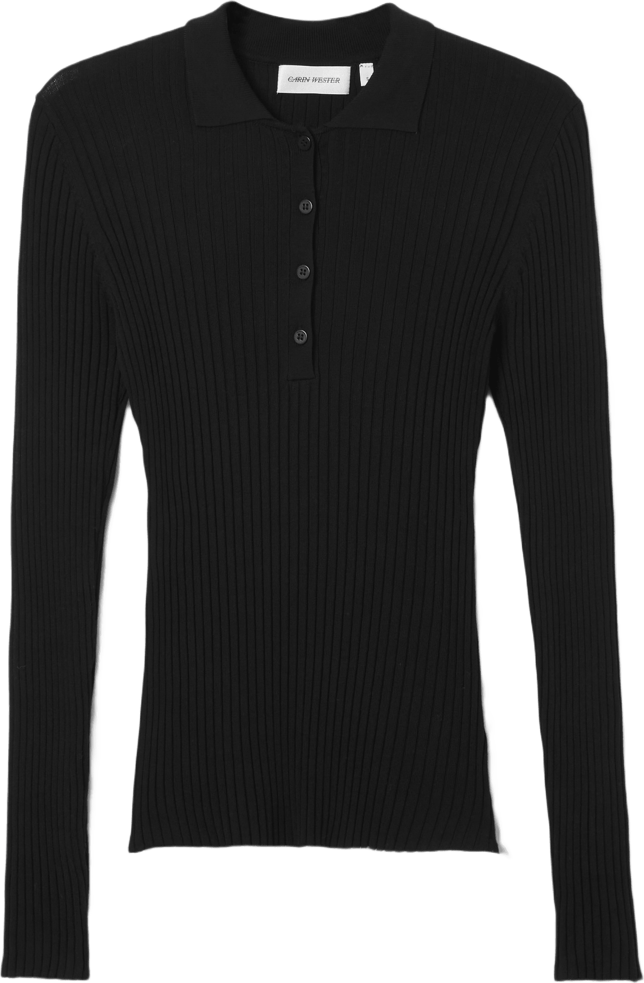 Ribbstickad jumper ENEA, från Carin Wester, i färgen Black.