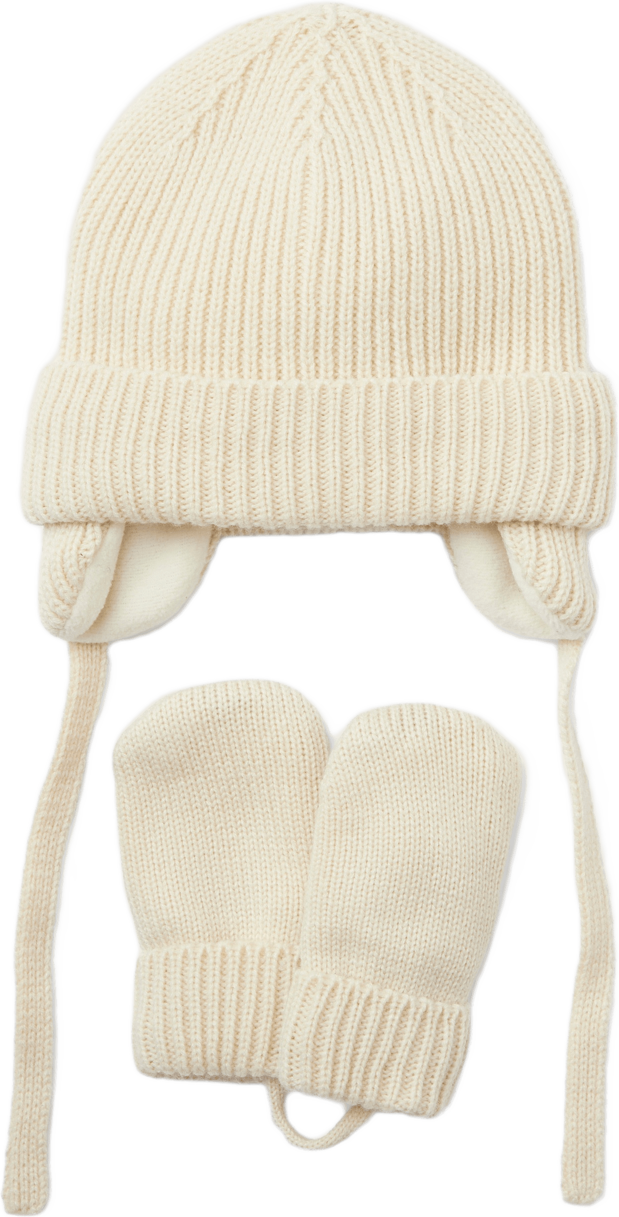 Mössa och vantar JAX, från RIKIKI, i färgen White.