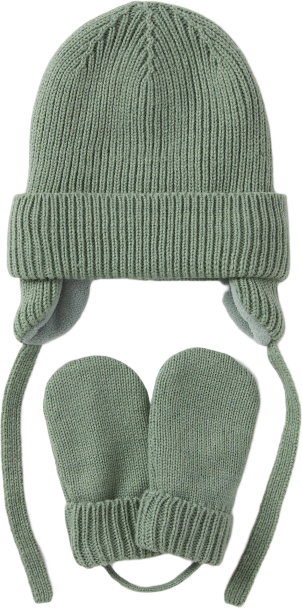 Mössa och vantar JAX, från RIKIKI, i färgen Green.