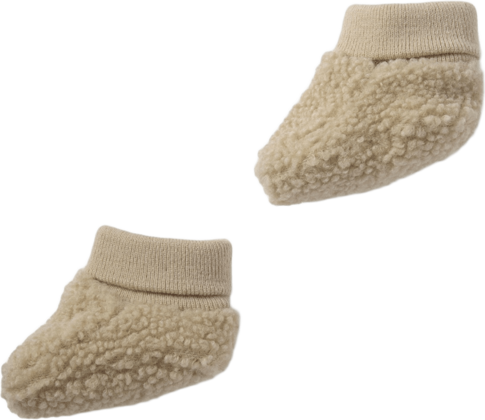 Tossor i fleece HARRI, från RIKIKI, i färgen Off White 2.