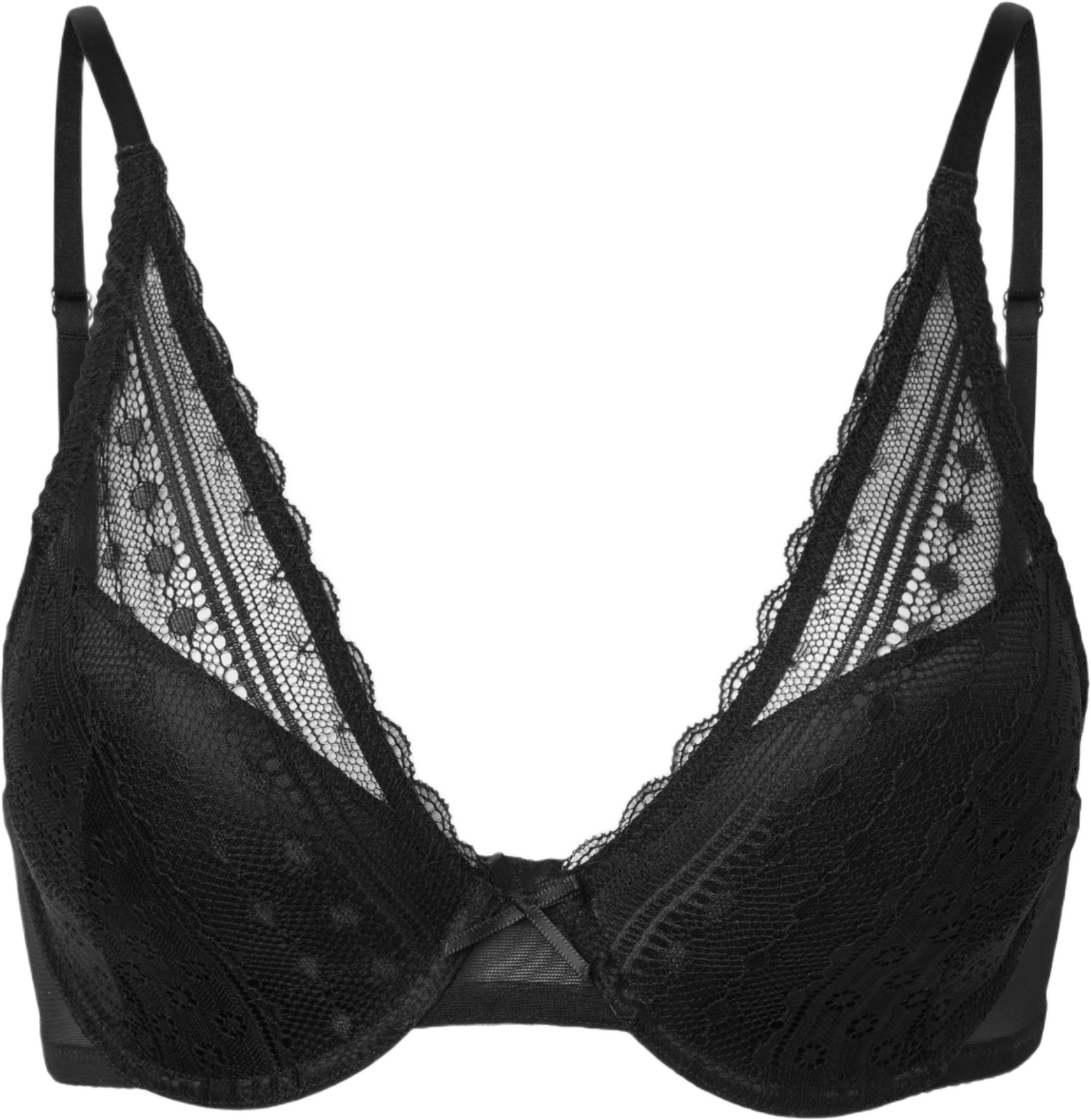 T-shirt-BH med spets SANNA, från Avelie Lingerie, i färgen Black.