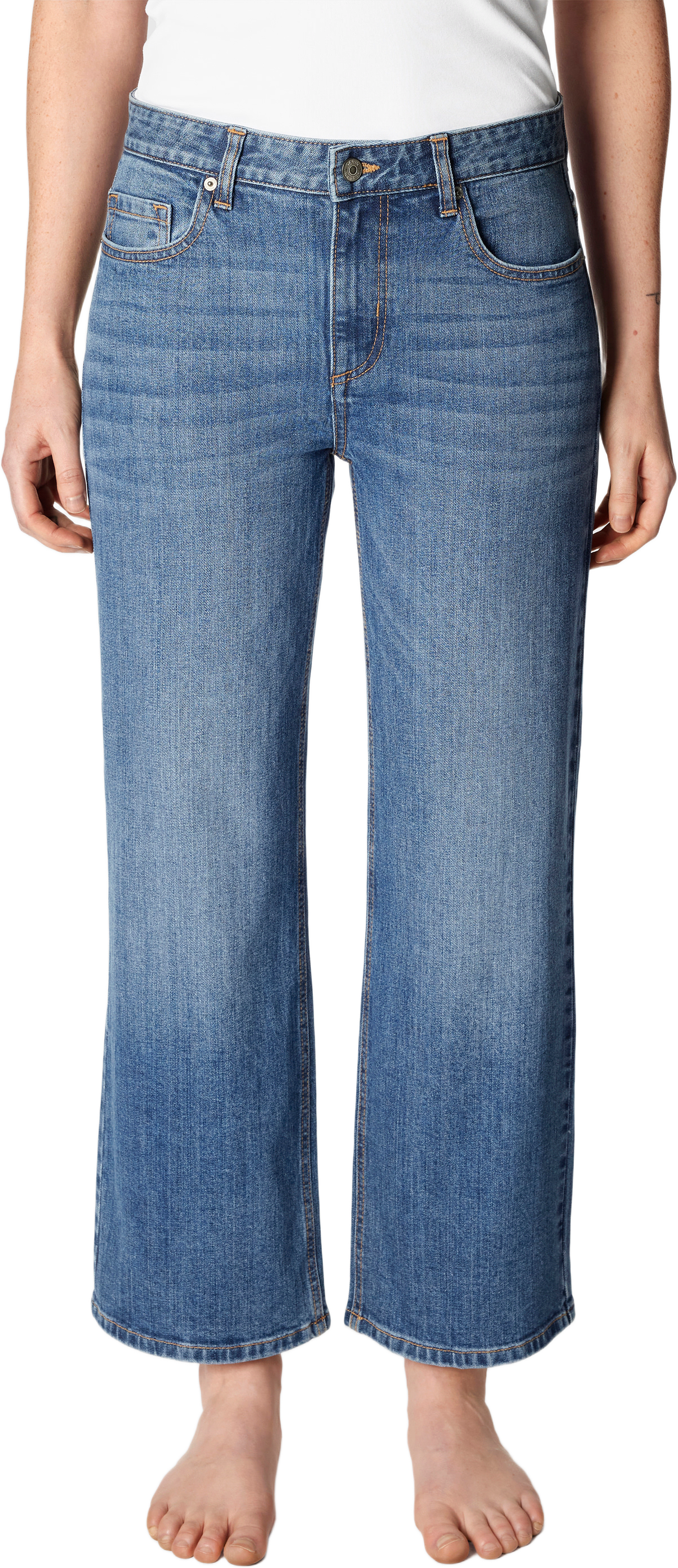 Croppade jeans med raka ben BROOKE
