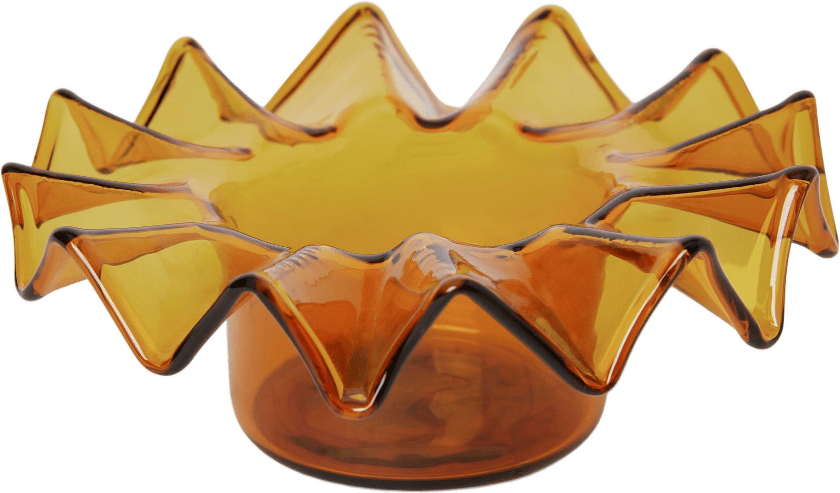 Ljuslykta PLEAT, från Åhléns Home, i färgen Amber.