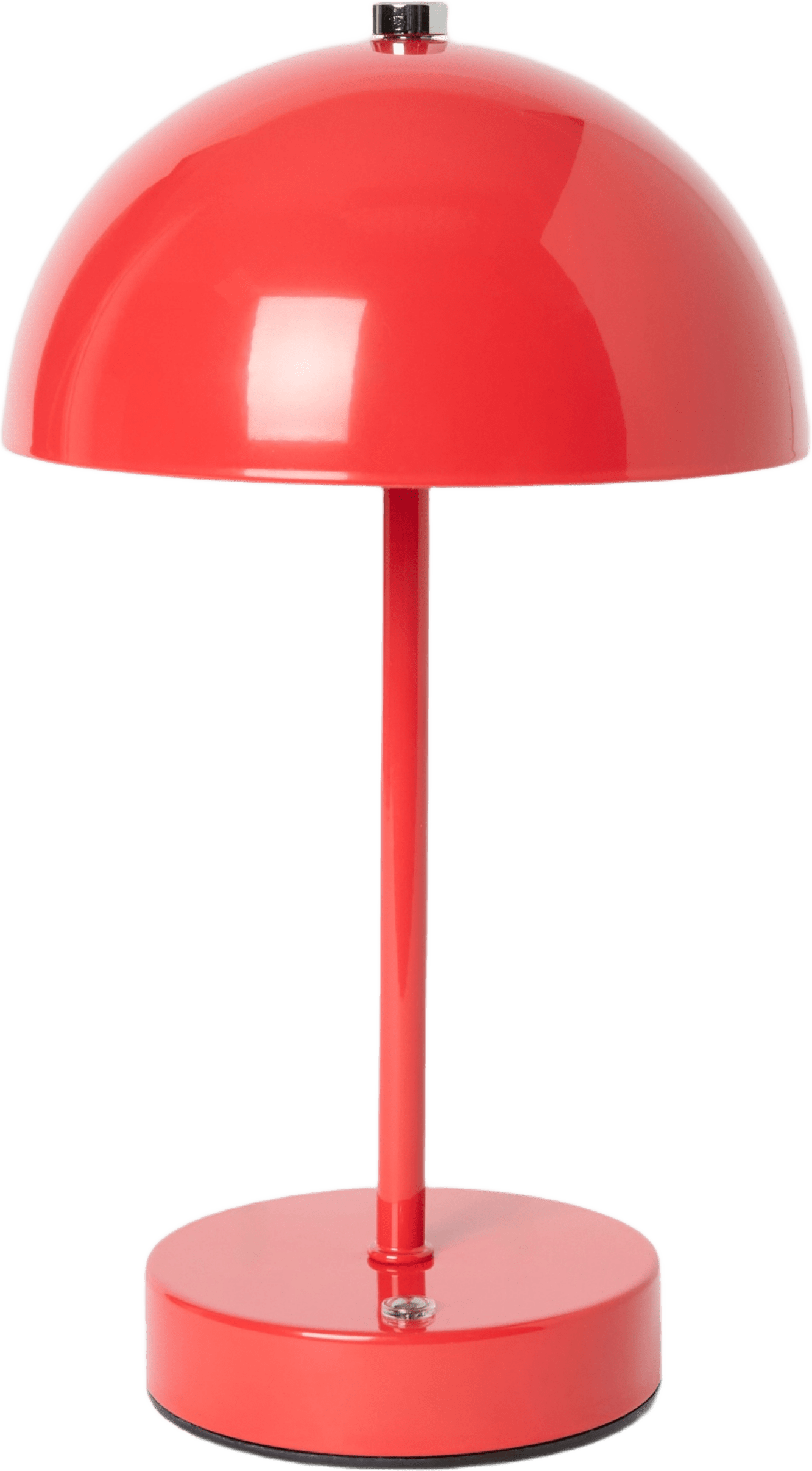 Uppladdningsbar dimbar bordslampa LOVA, från Åhléns Home, i färgen Strong Red.
