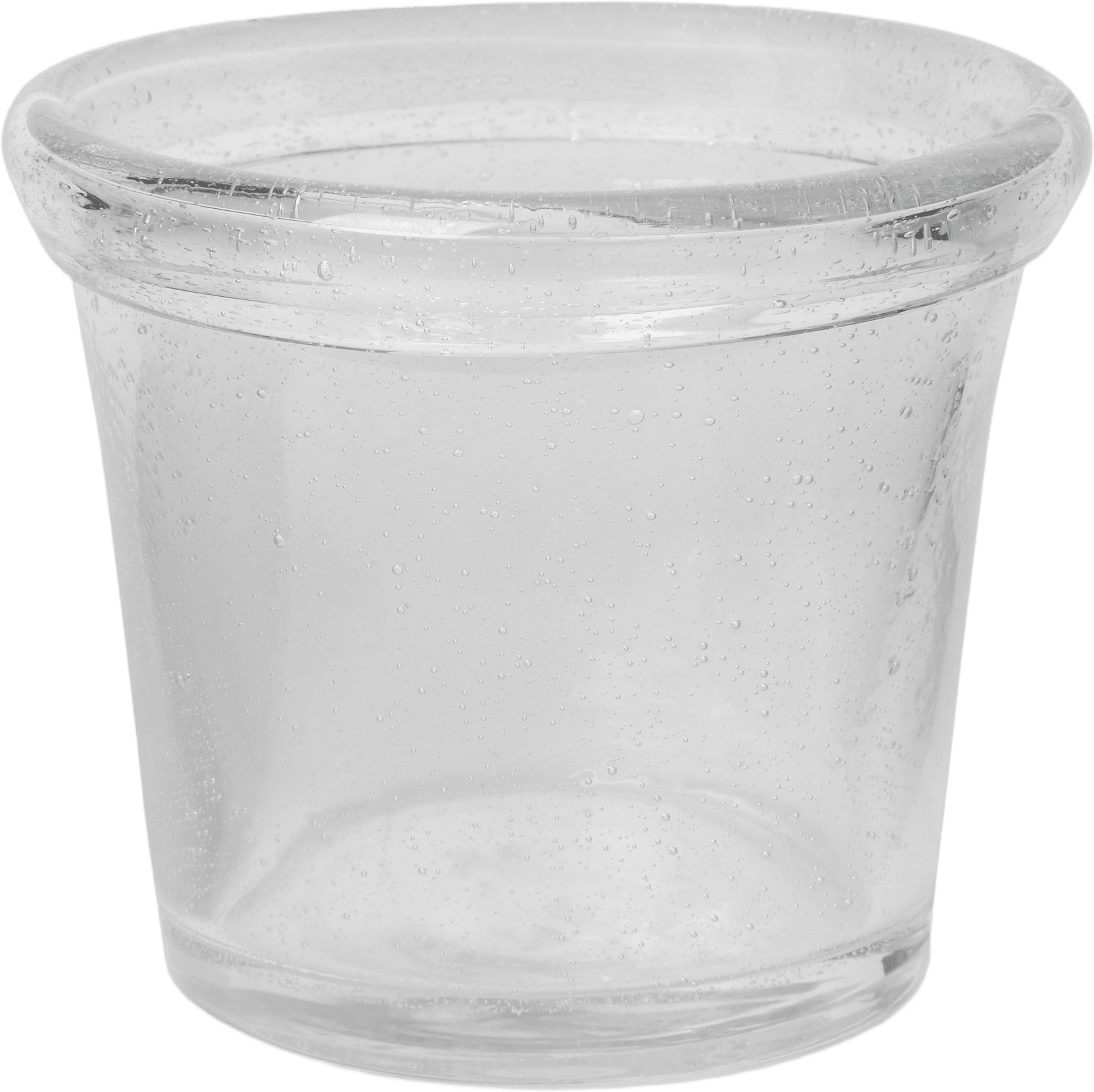 Kruka i glas 14 cm, från Åhléns Home, i färgen Clear.