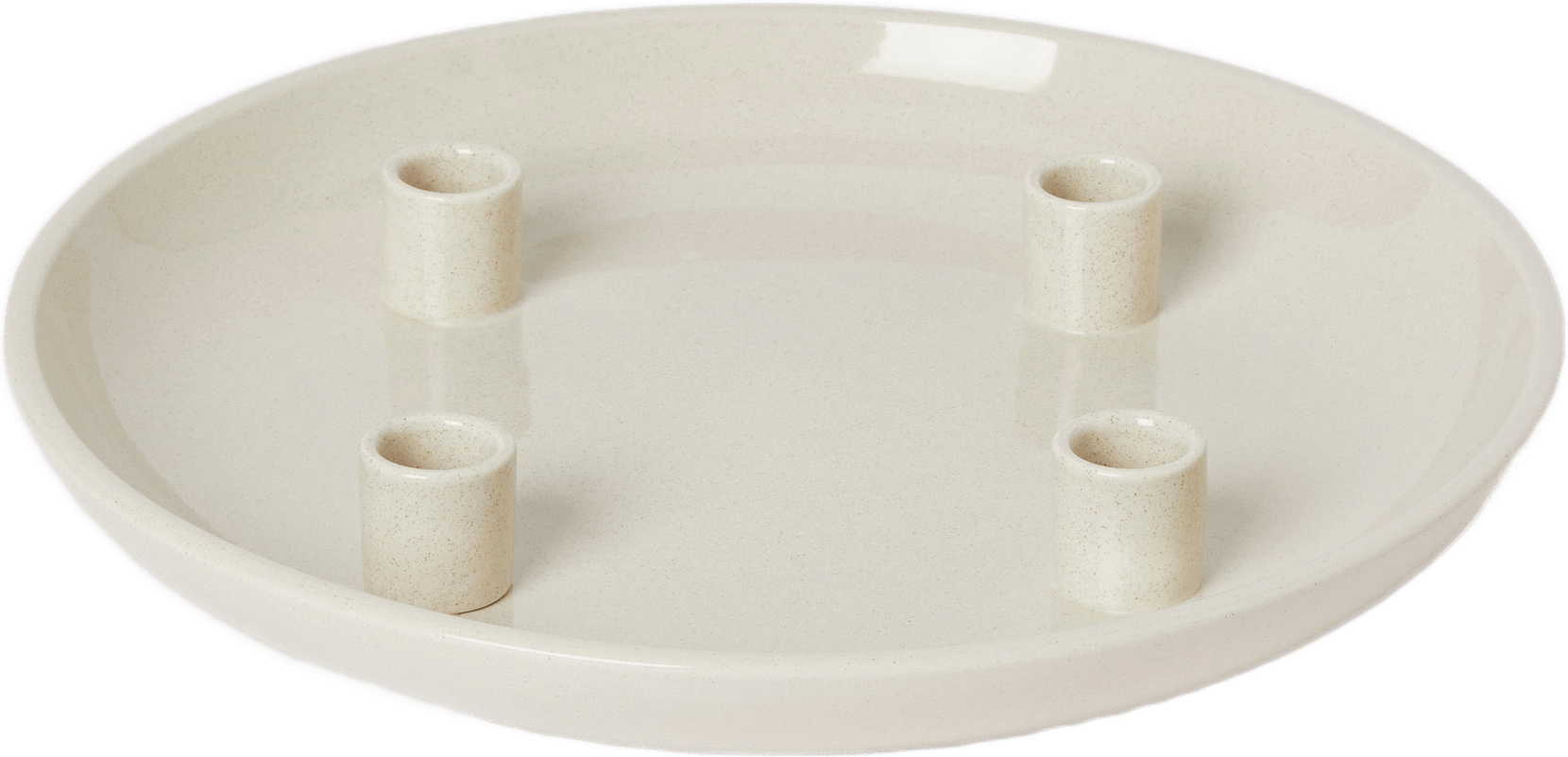 Adventsljusstake FRECKLES, från Åhléns Home, i färgen Offwhite.