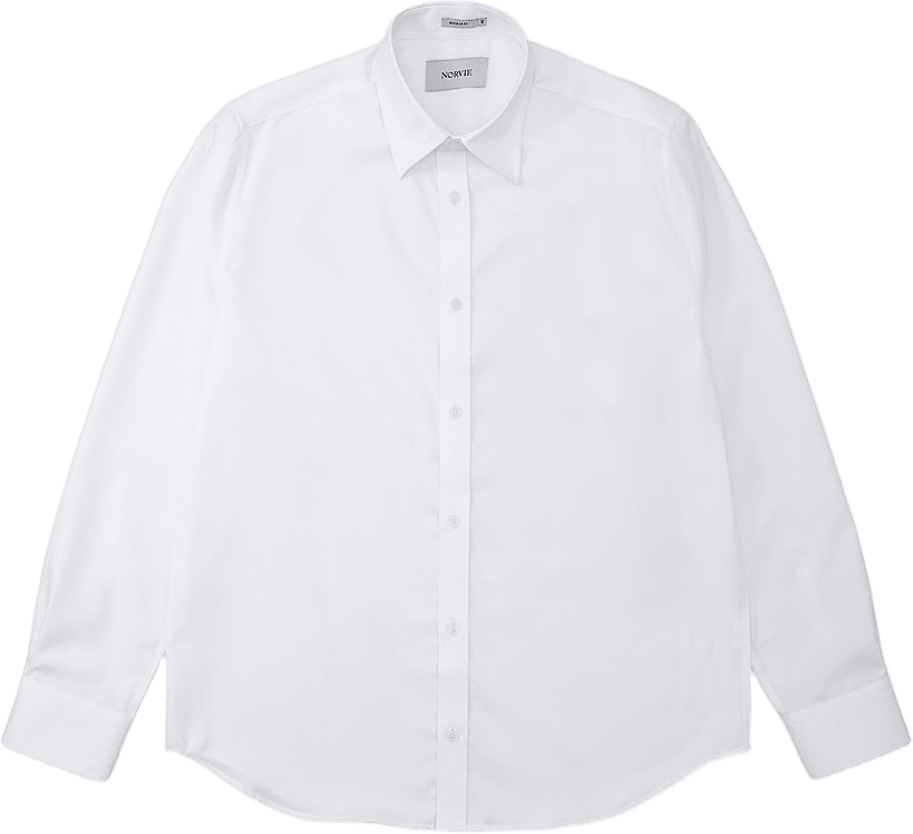 Twillvävd skjorta AXEL regular fit, från NORVIE, i färgen White.