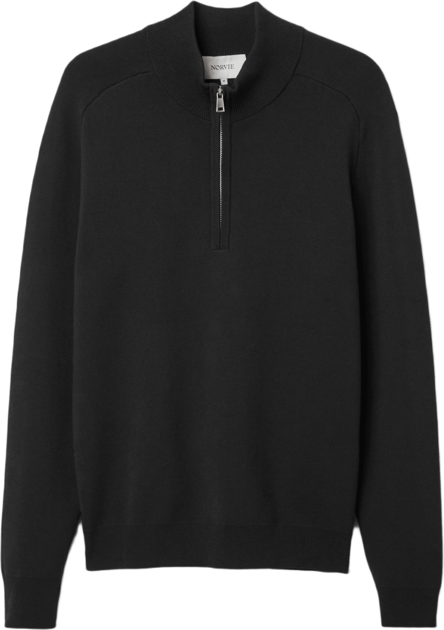 Tröja med half zip FAUSTO, från NORVIE, i färgen Black.