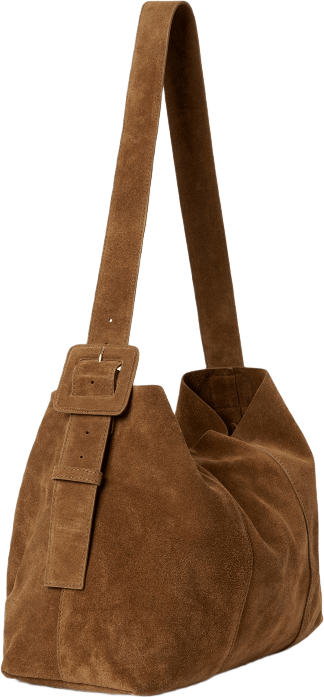 Totebag i mocka IRIS, från Wera, i färgen Cognac.