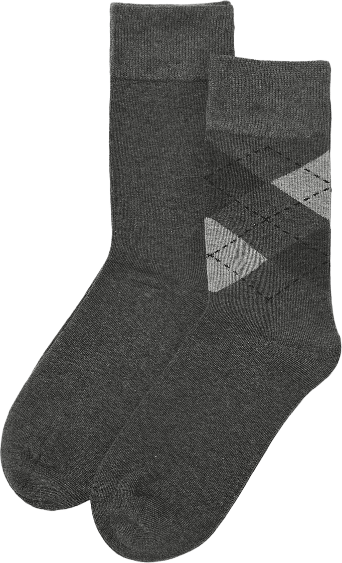 Strumpor argyle, 2-pack, från NORVIE, i färgen Grey.