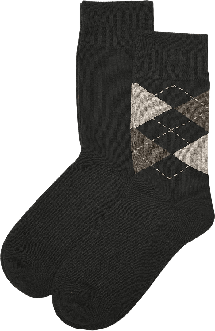 Strumpor argyle, 2-pack, från NORVIE, i färgen Brown.