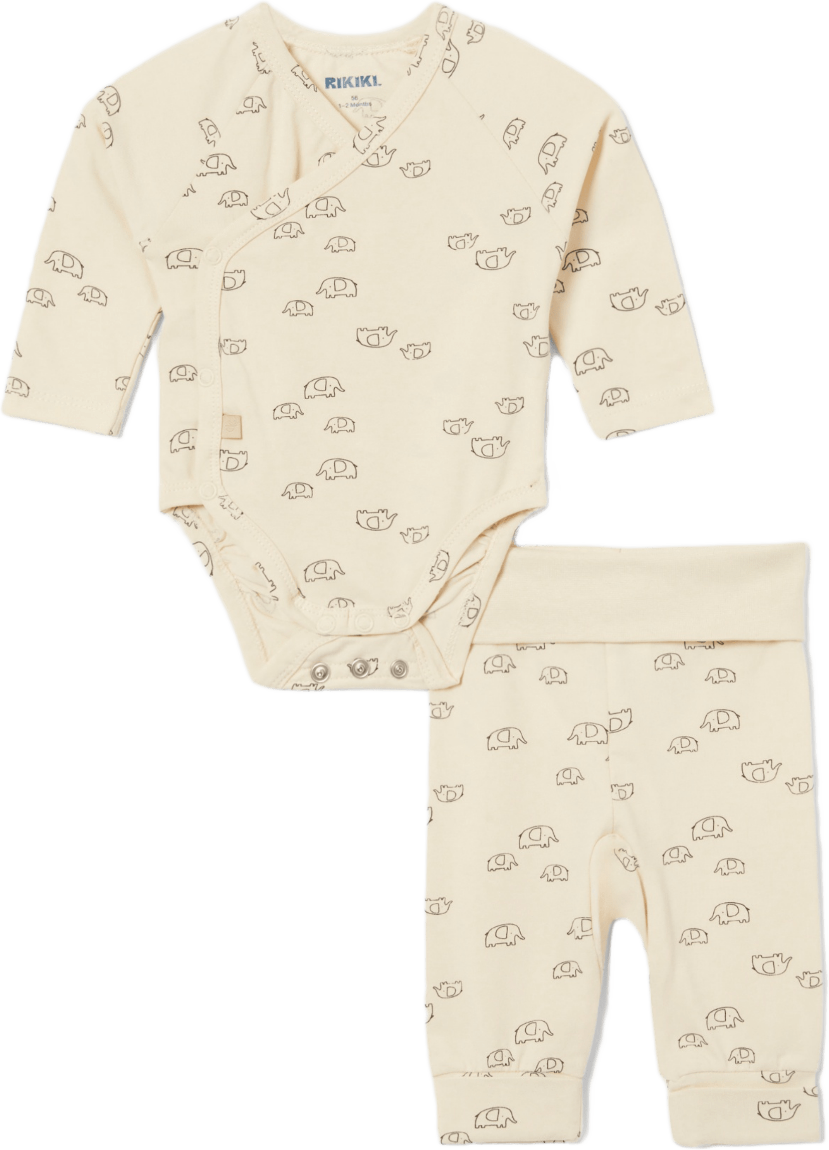 Tvådelat set BAILEY, från RIKIKI, i färgen Elephants Print.