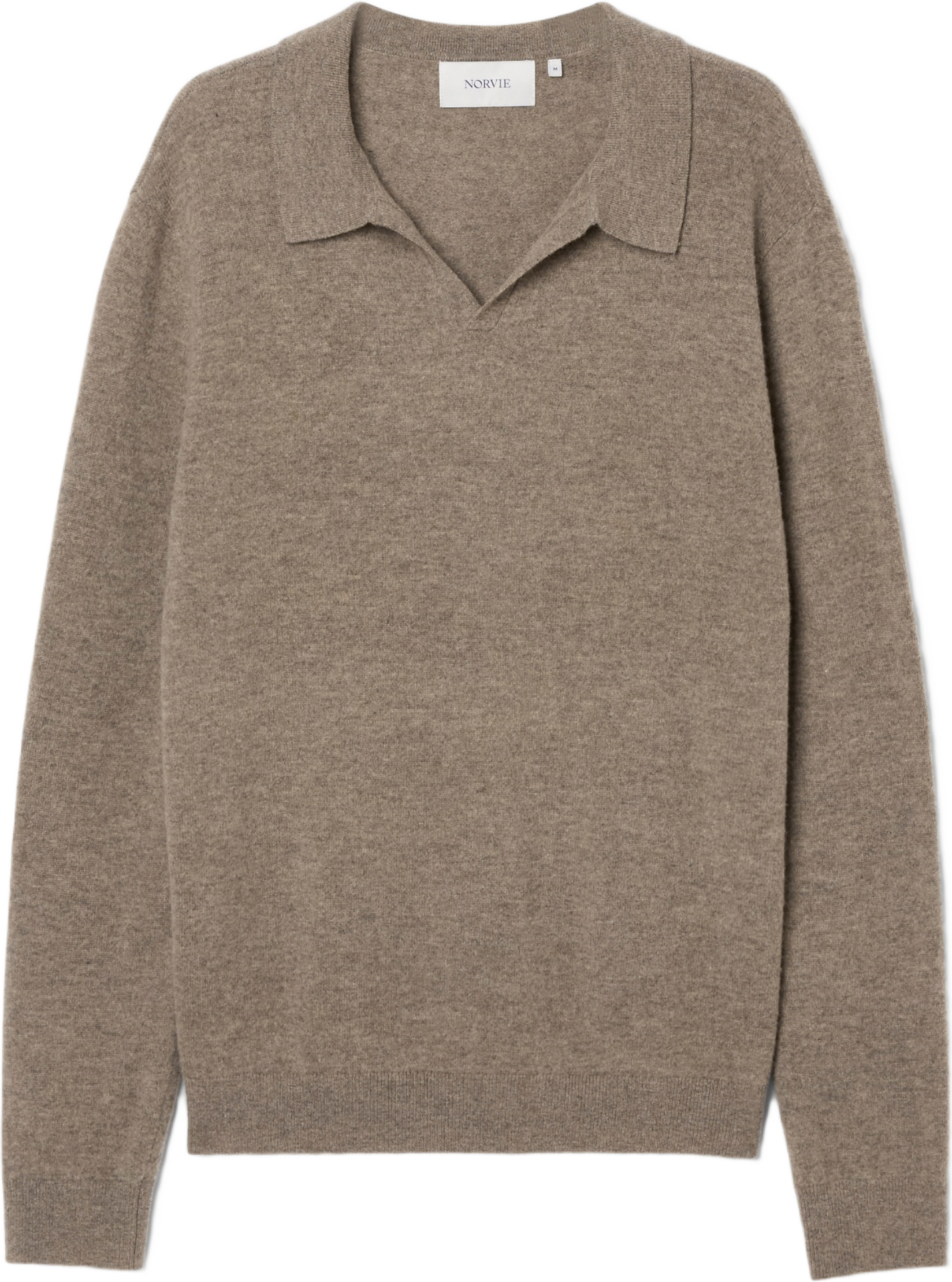 Ulltröja med krage GIOVANNI, från NORVIE, i färgen Mole melange.