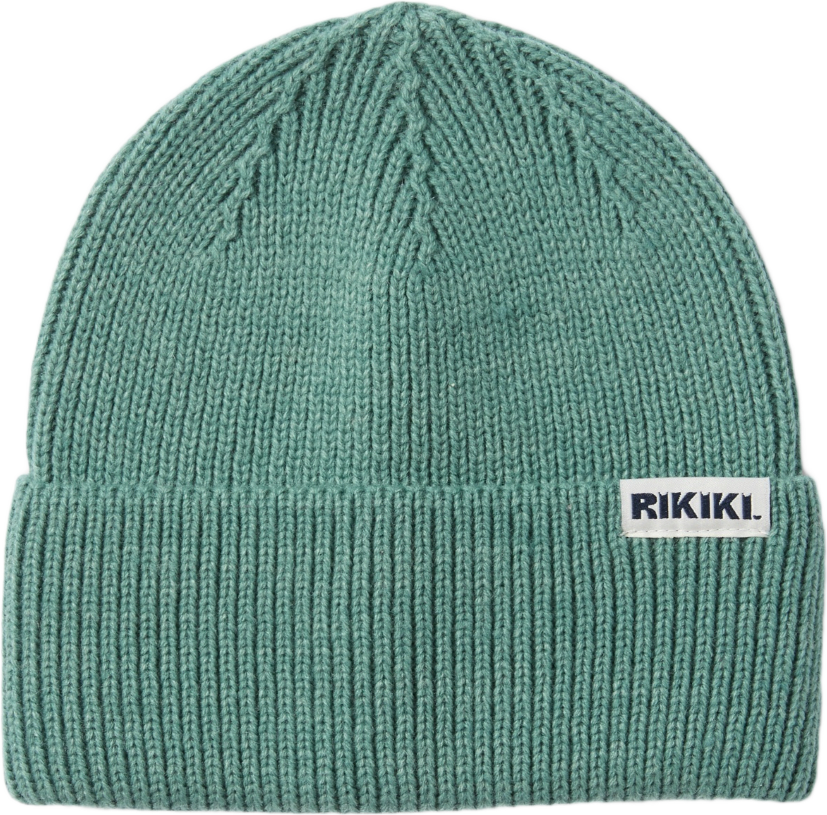 Ribbstickad mössa JACK, från RIKIKI, i färgen Petrol Green.