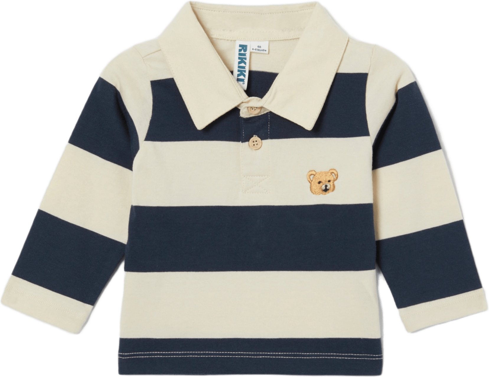 Rugbytröja för baby MARK, från RIKIKI, i färgen Navy Stripe.